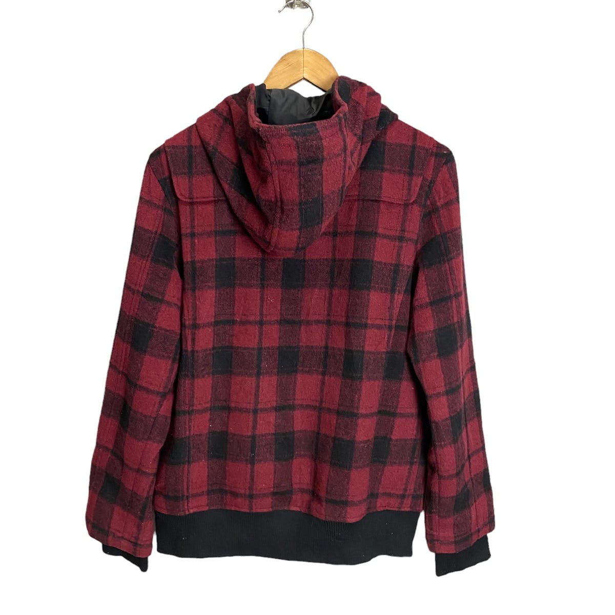 Japanese Brand - Made in Heaven tartan duffle hoodie jacket - 2