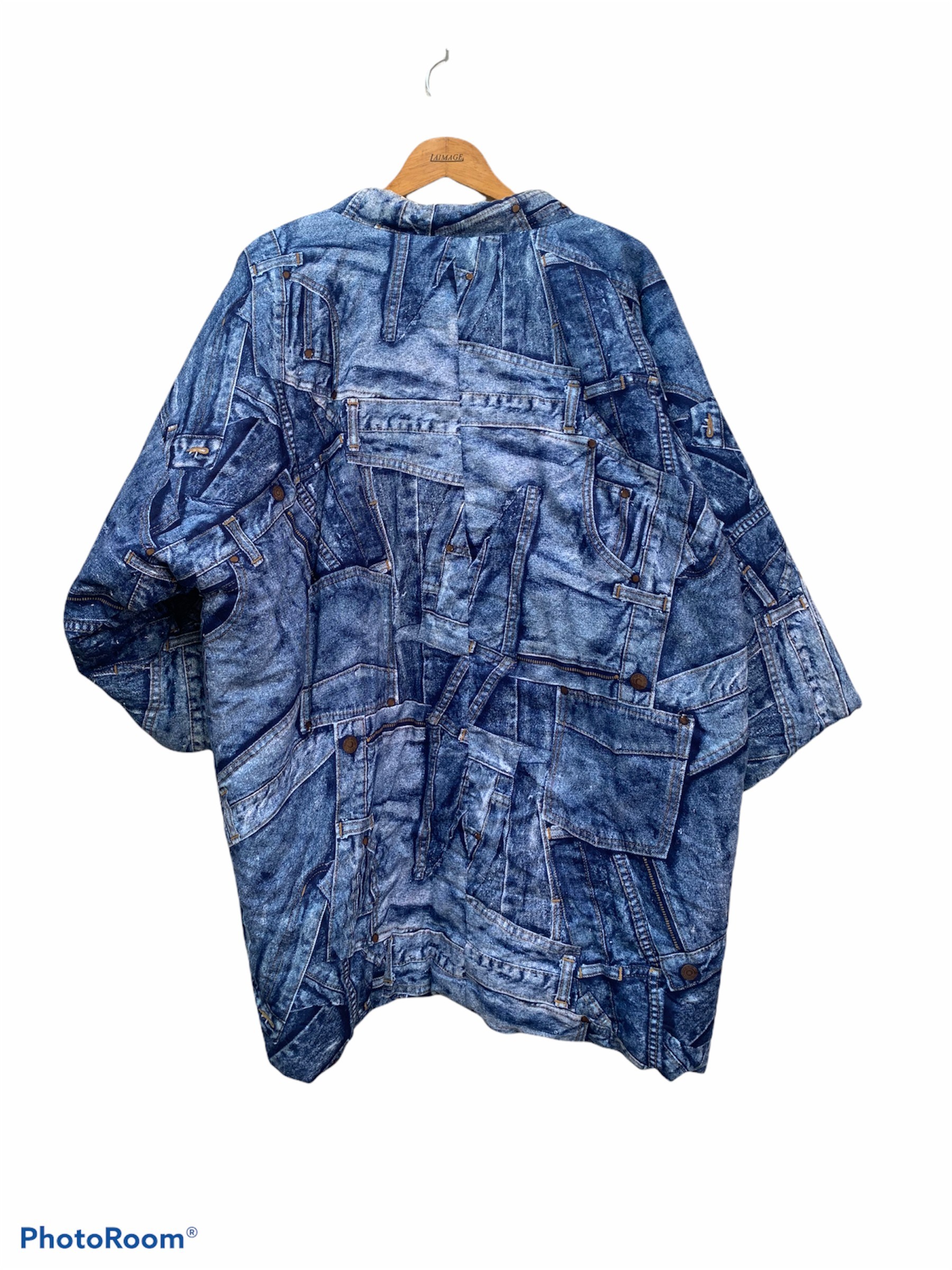 Japanese - Vintage Young Village Jeans Motive Hanten - 2