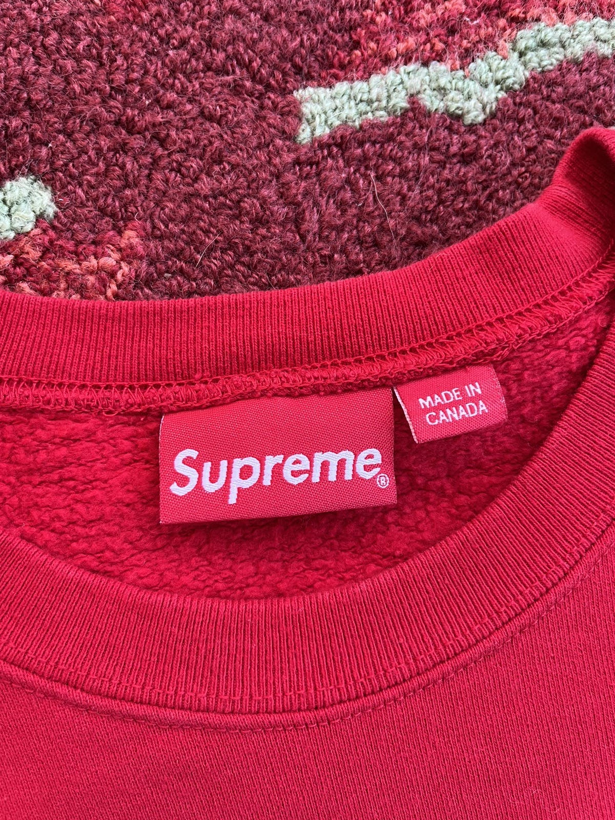 Supreme Supreme Cutout Logo Crewneck SS20 Red | kchype | REVERSIBLE