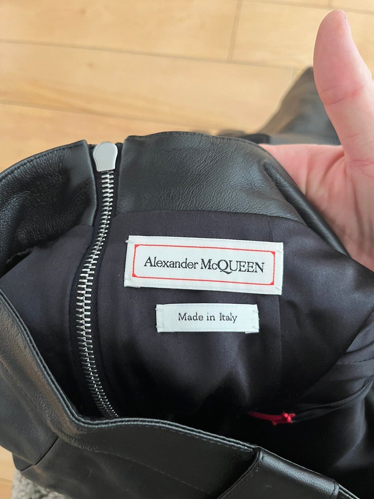 NWT - Alexander McQueen Leather Ruffled Mini Biker Skirt - 6