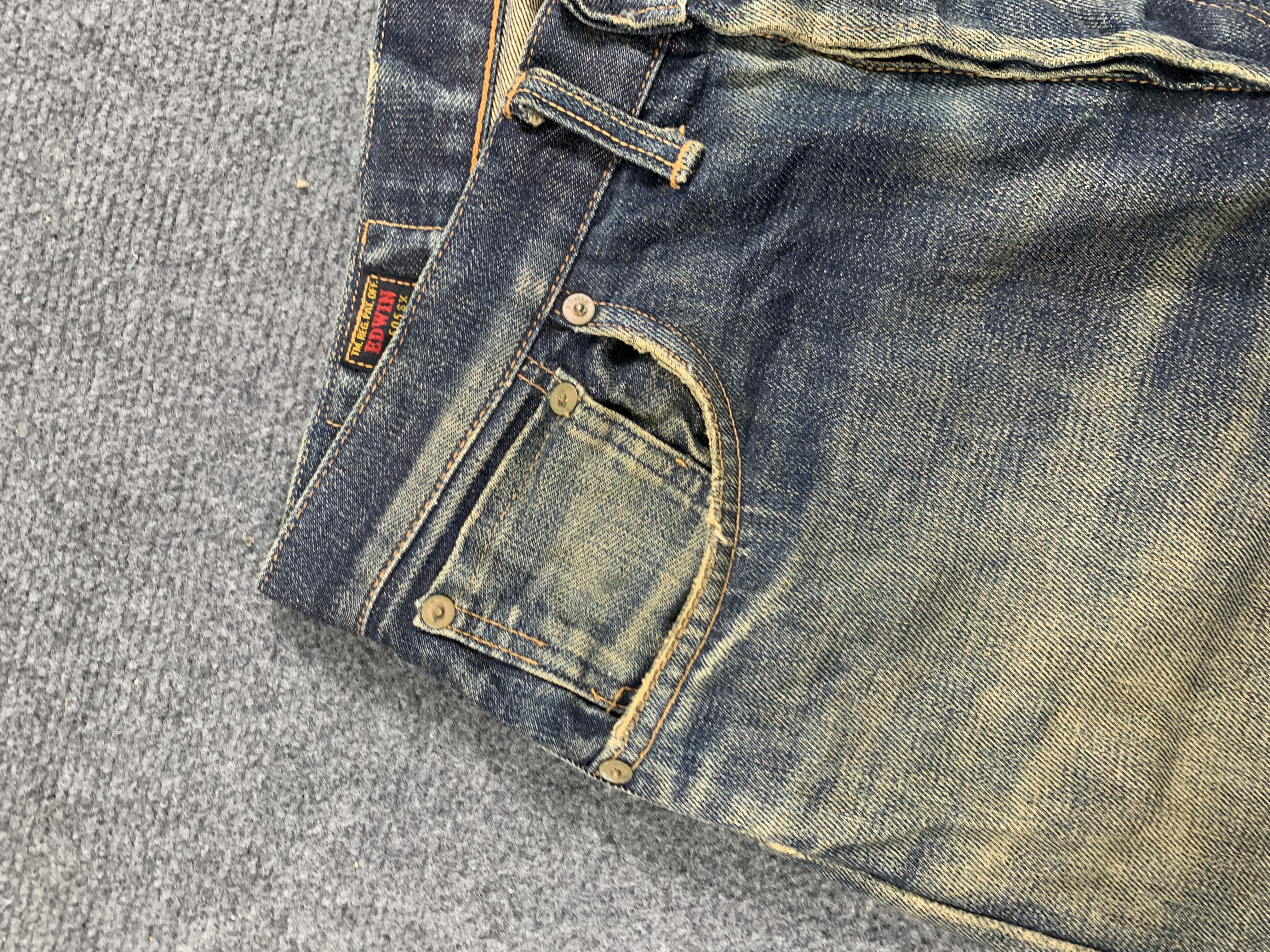 Edwin - Vintage Edwin 505SX Selvedge Faded Blue Jeans