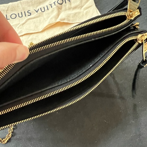 LOUIS VUITTON Empreinte Double Zip Pochette Black Bag - 10