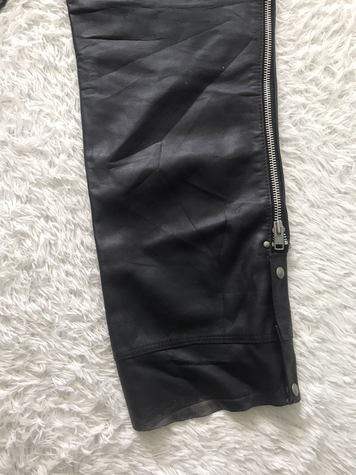 Schott NYC Motorcycle Leather Chaps Pant - 11