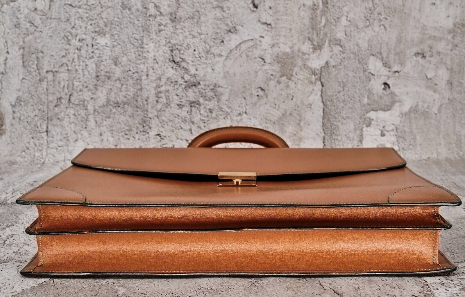 New Valextra Avana Brown Leather Briefcase - 9