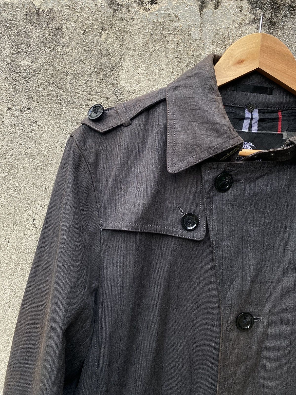 Vintage - Burberry Black Label Trench Coat Single Breasted Jacket - 5