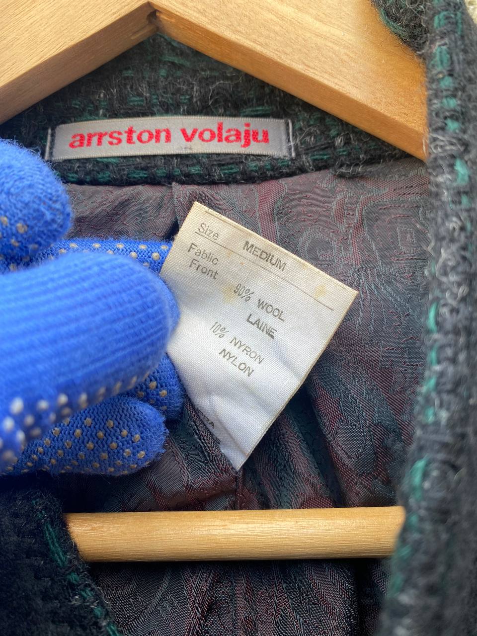 Japanese designer Kohshin Satoh Arrston Volaju rare knitted wool tweed jacket - 3