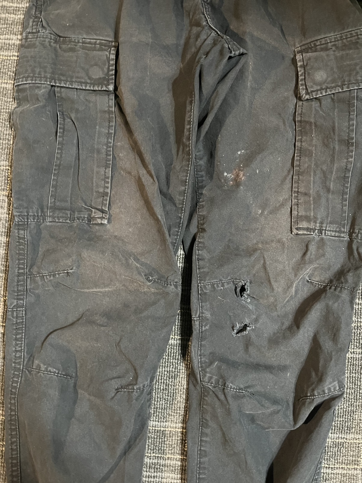 Vintage - Black Japanese Canvas Cargo Darted Pant - 3