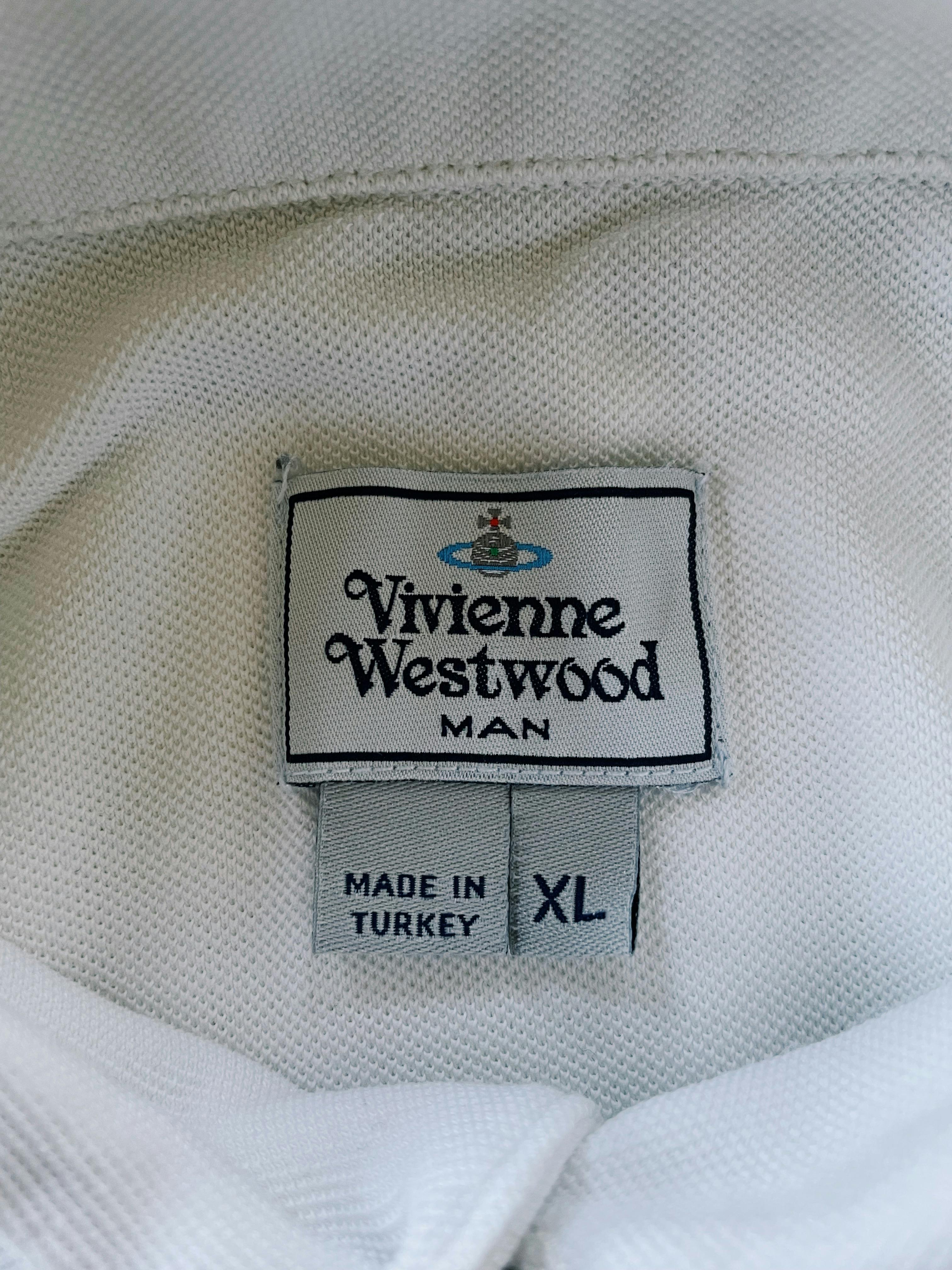 Vivienne Westwood Saturn Logo Polo White - 5