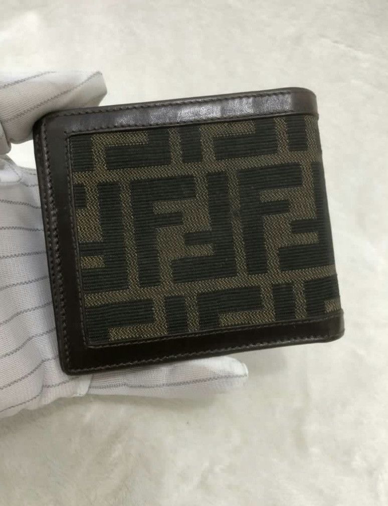 Authentic Fendi Zucca Monogram Bifold Wallet - 10