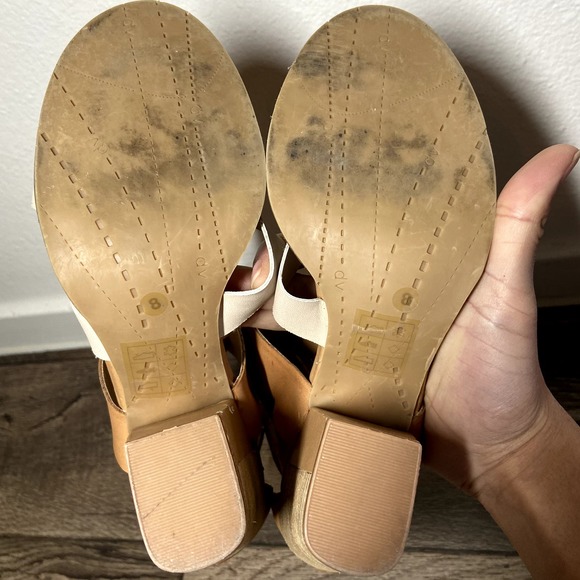 Dolce Vita neutral leather heeled sandals size 8 euc - 4
