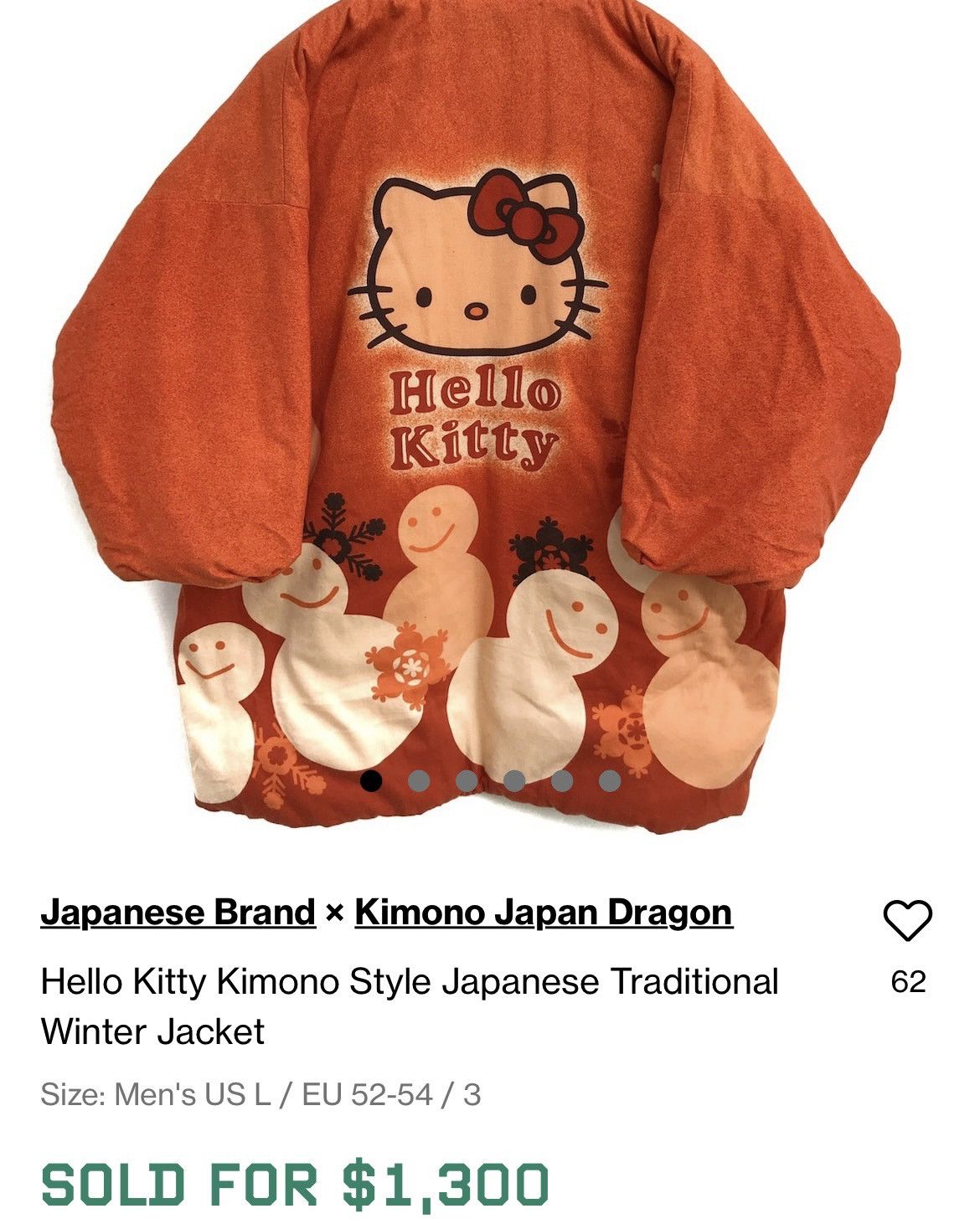 Japanese Brand - Vintage 80s Hello Kitty Sanrio Kimono Yukata Japan - 3