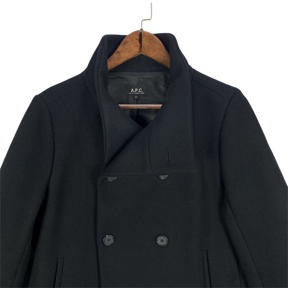 A.P.C Peacoat Wool Cropped Jacket Made In Poland - 3