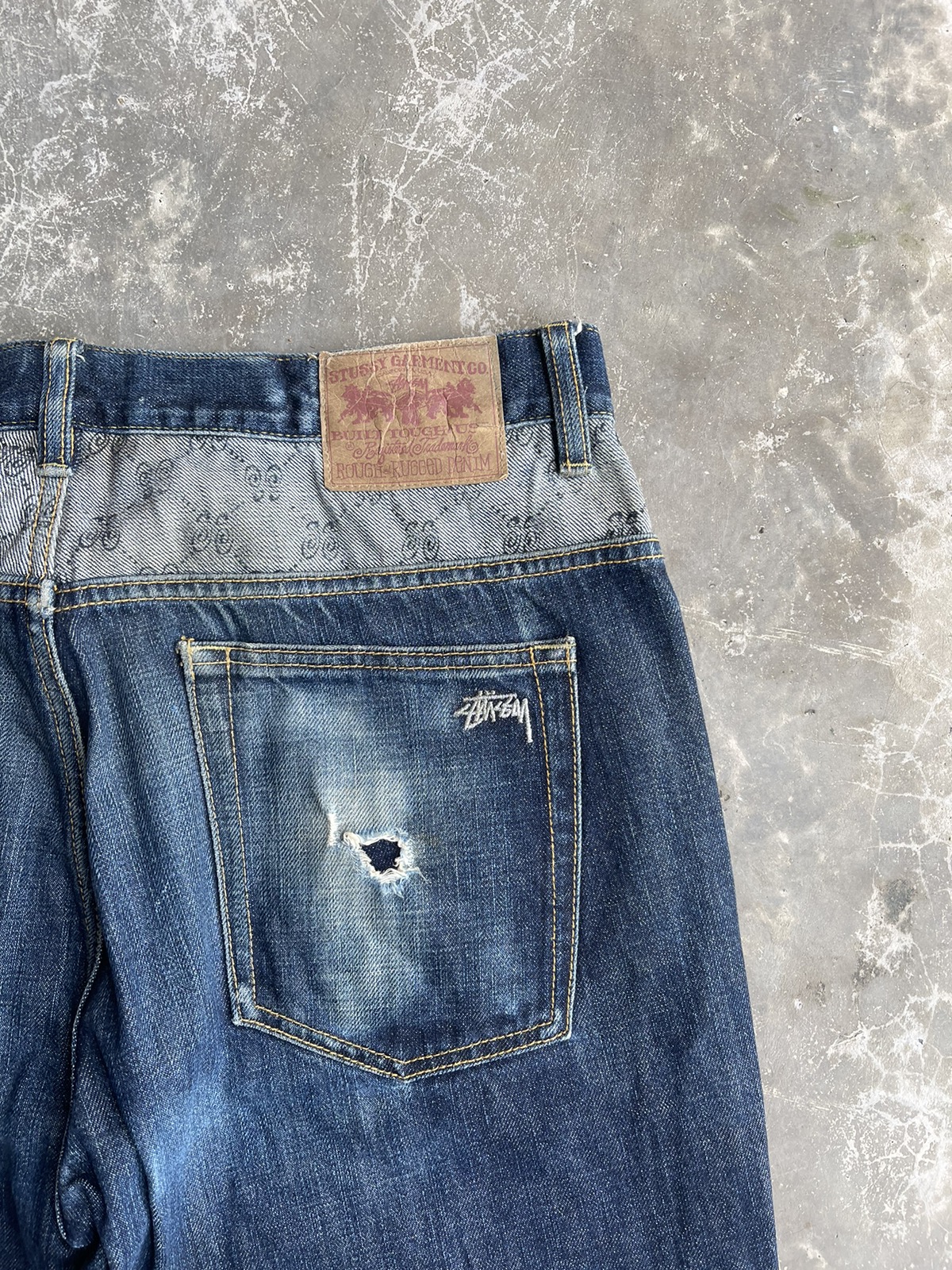 Rugged Destroy Distressed Stussy Denim