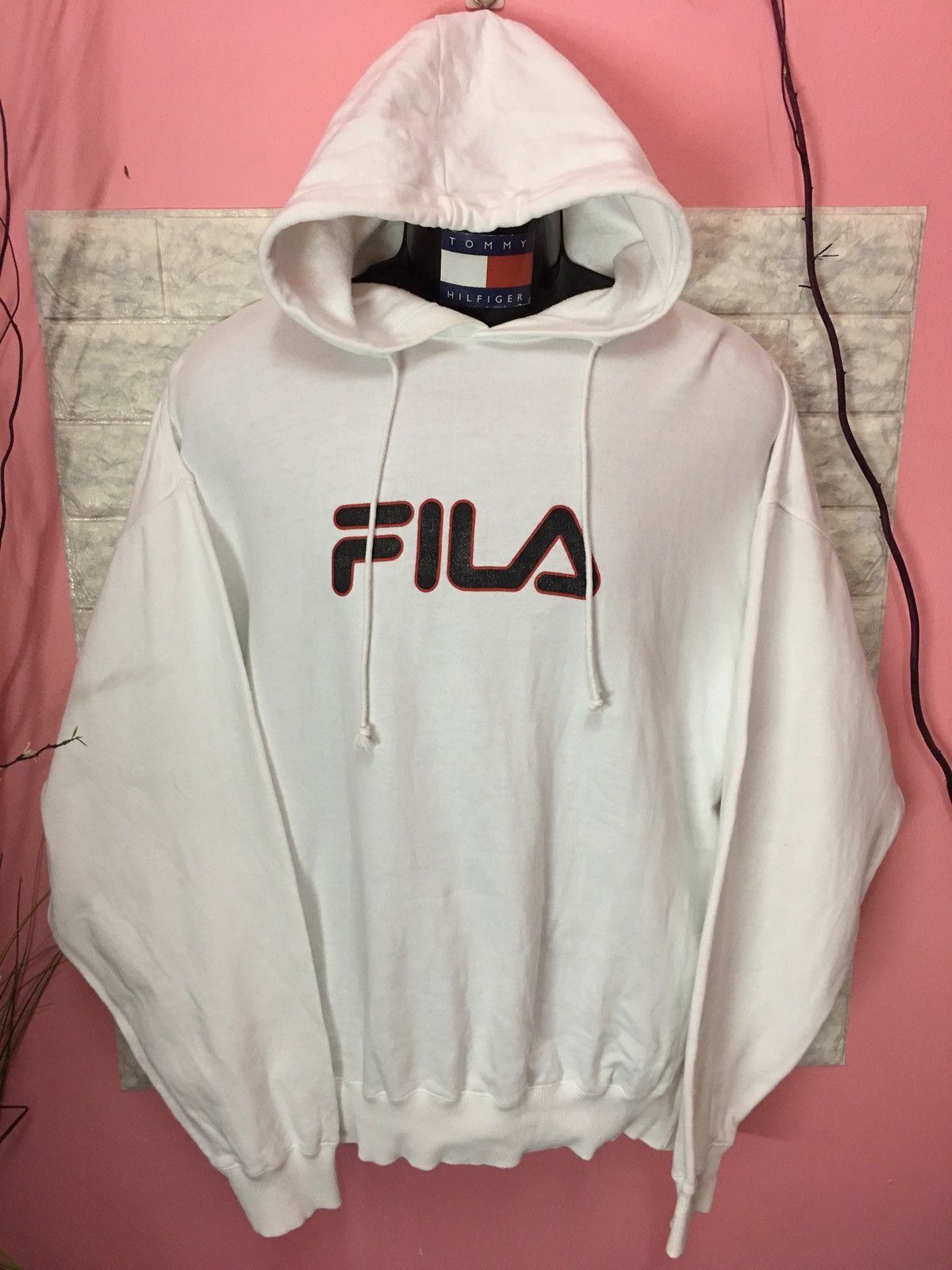 Vintage - Rare Sweater Hoodies Fila Big Logo - 1