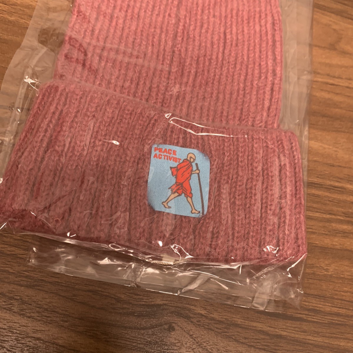 Rose Wool Knit Cap Slouch Beanie NEW - 3