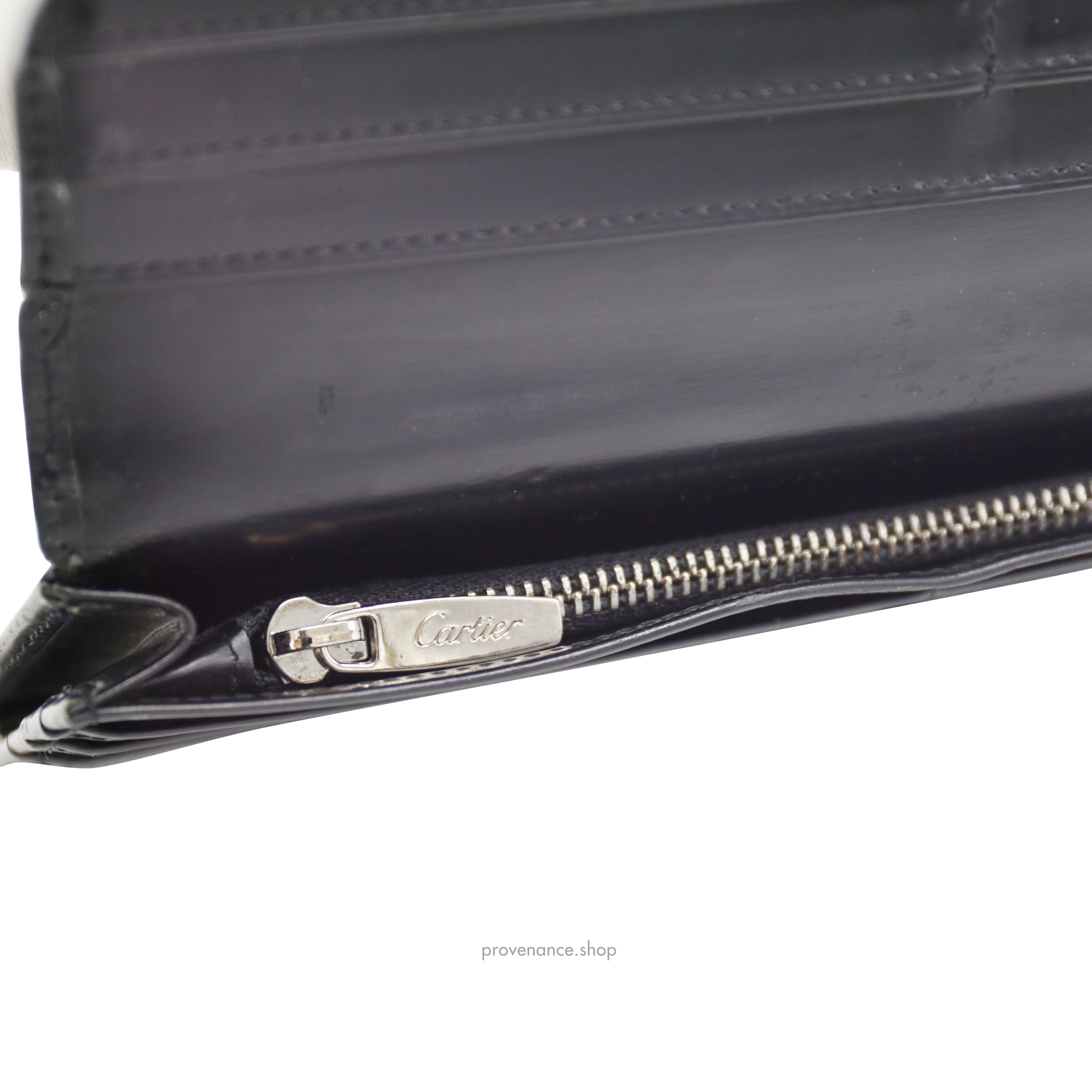 Cartier Long Wallet - Black Leather - 6