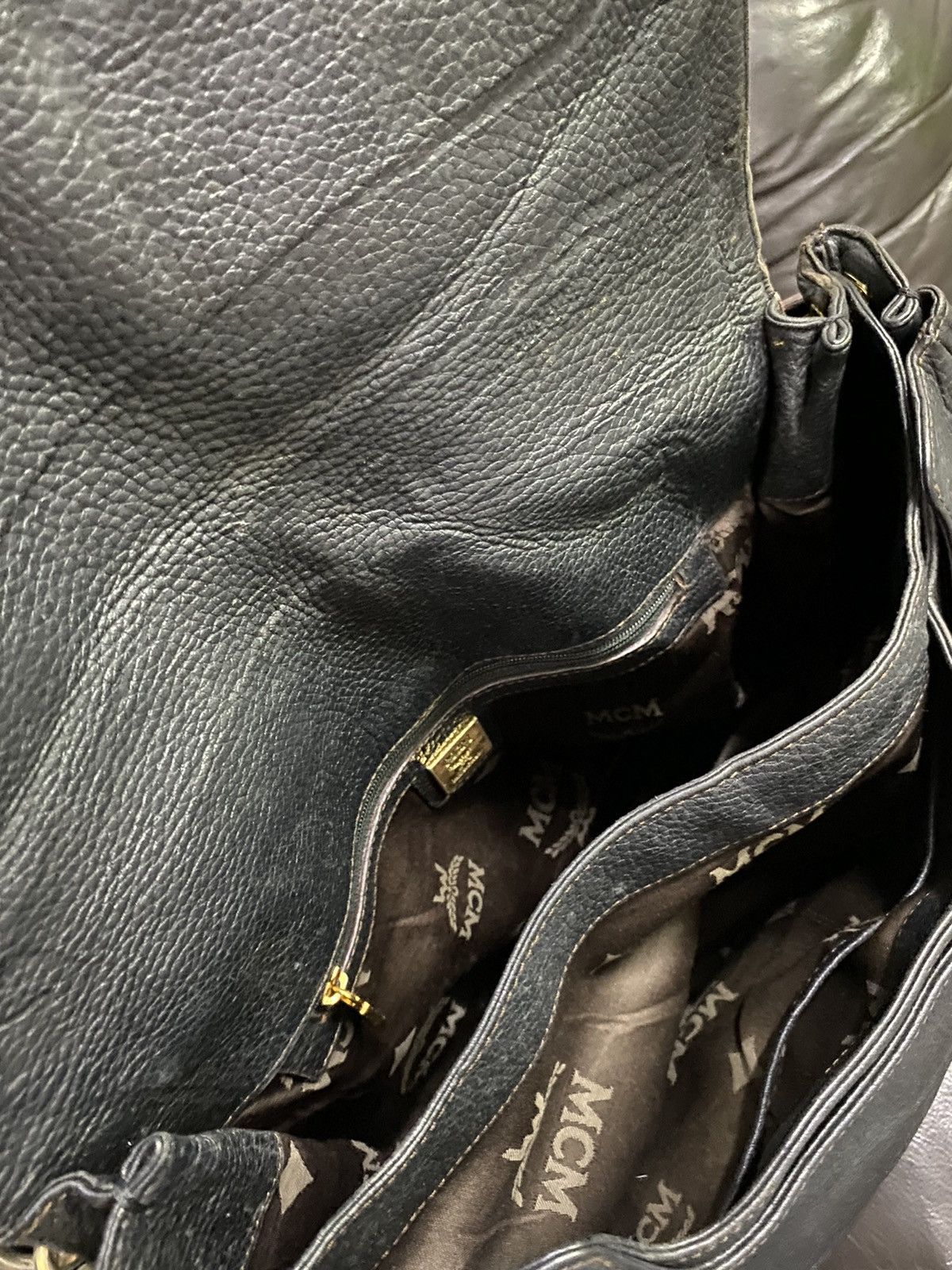 Authentic MCM Leather Shoulder Bag - 22