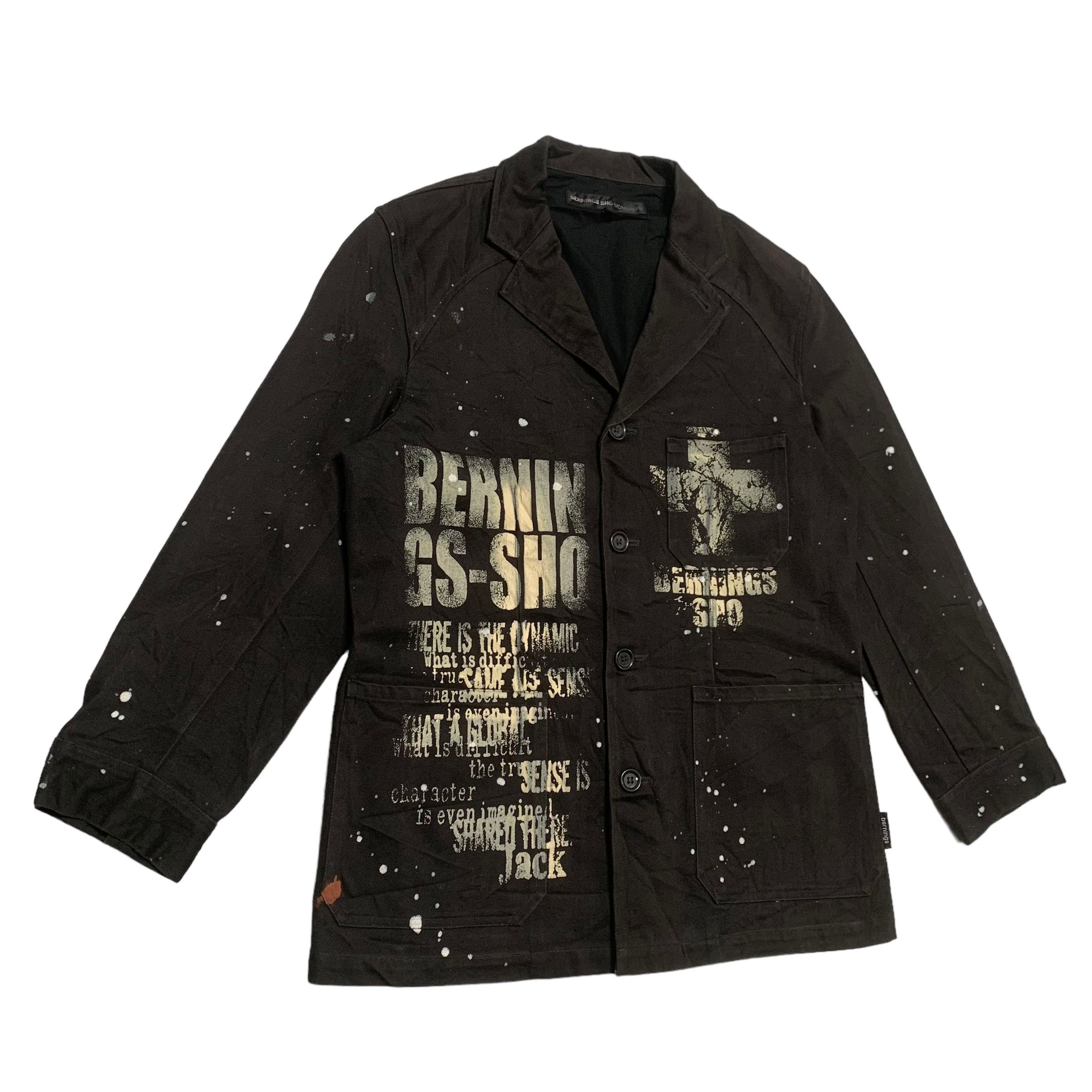 Japanese Brand - Bernings Sho Poems Punk Abstract Jacket - 2