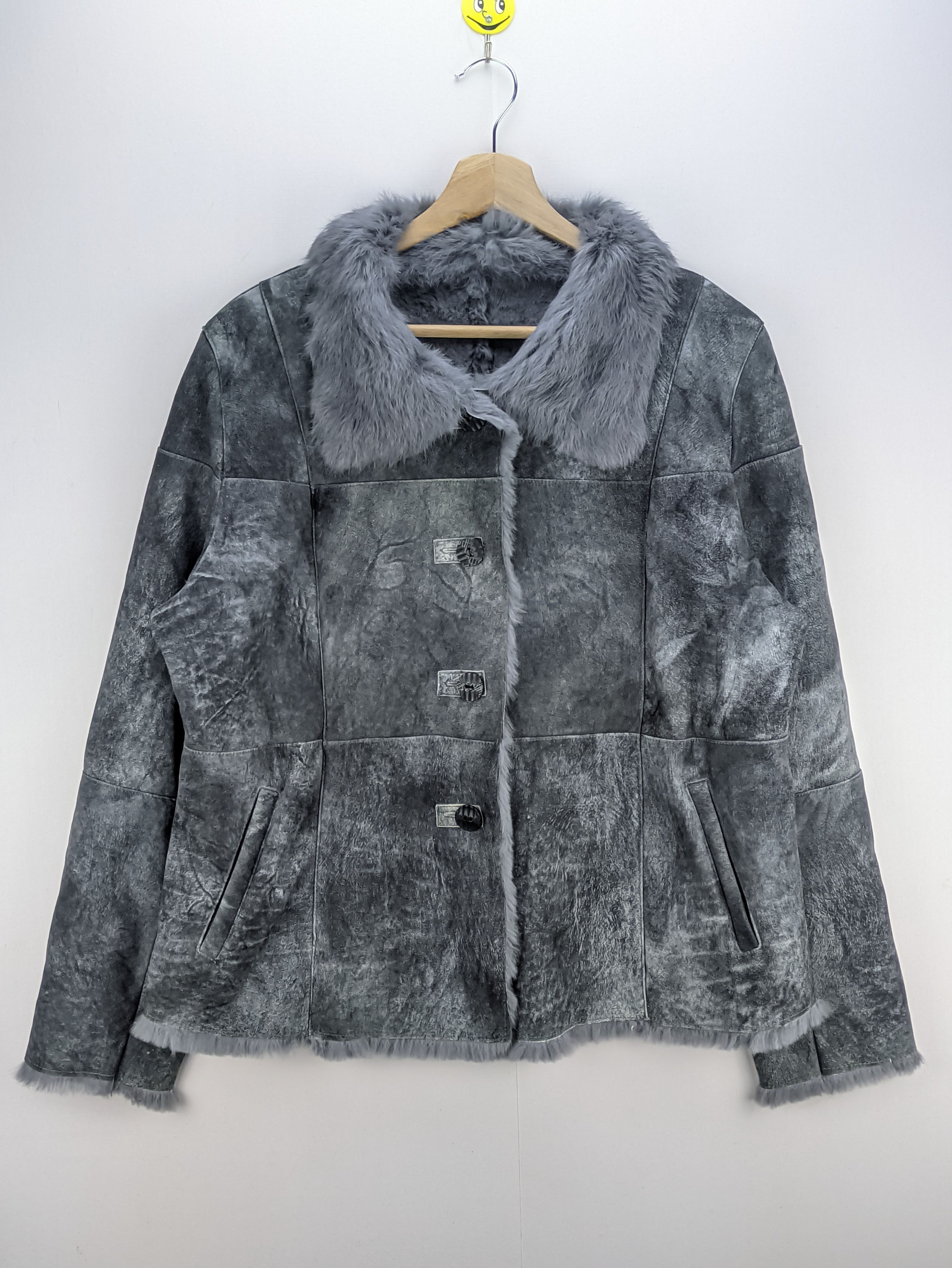 Steals🔥Vintage Coat Jacket Rabbit Leather by Lolomo - 1