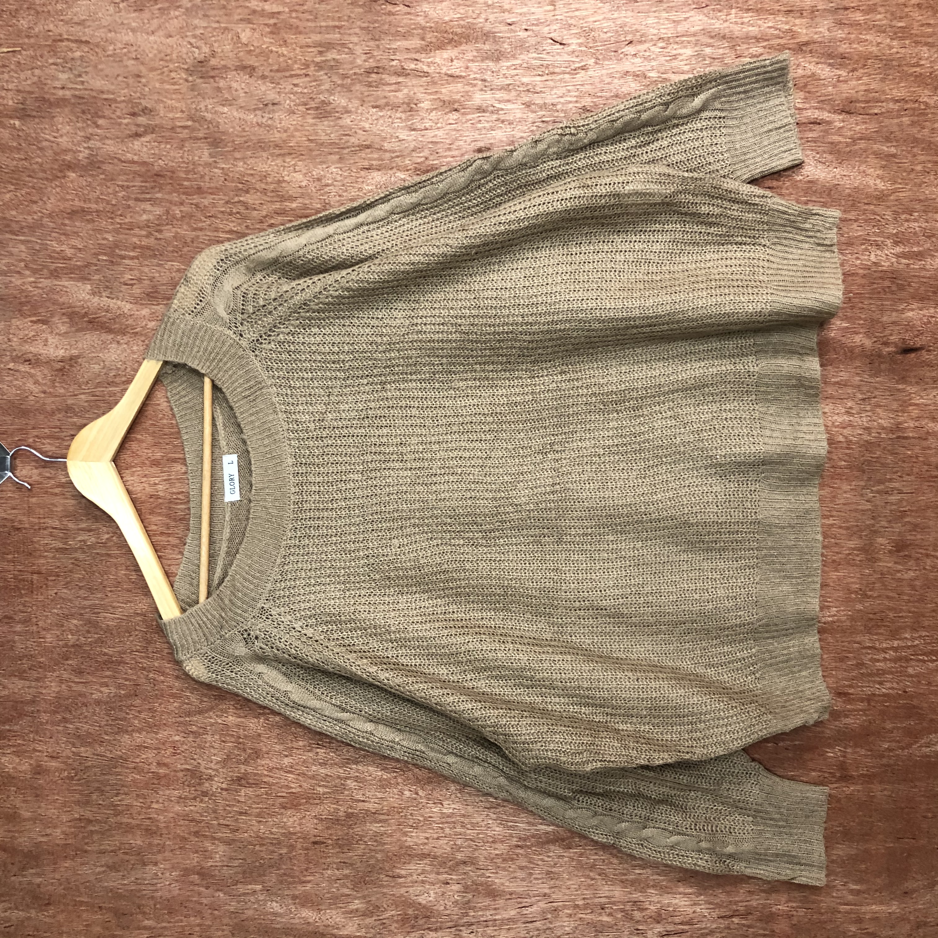 Homespun Knitwear - Glory Brown Faded Knitwear #c545 - 1