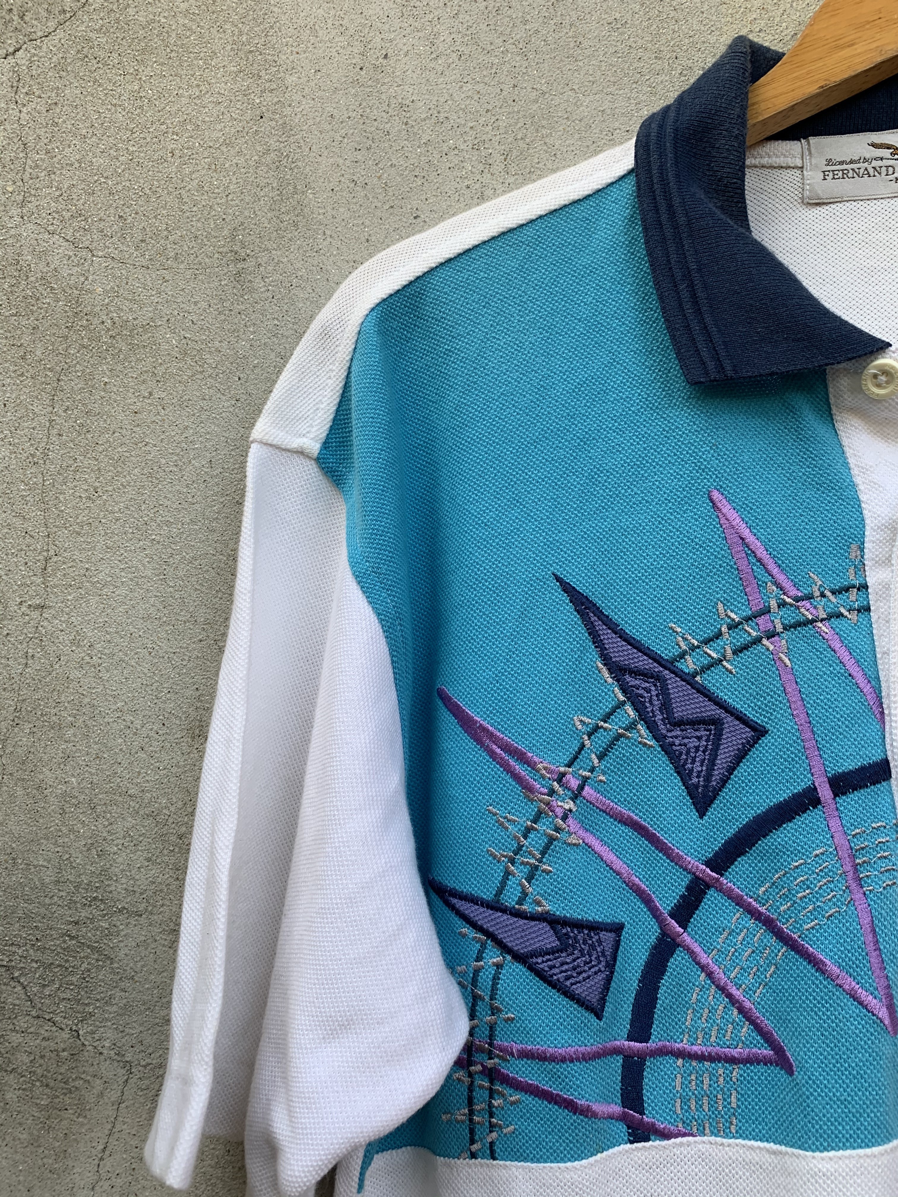 Vintage - Vintage Fernand Razzini Colourblock Polo Shirt - 2