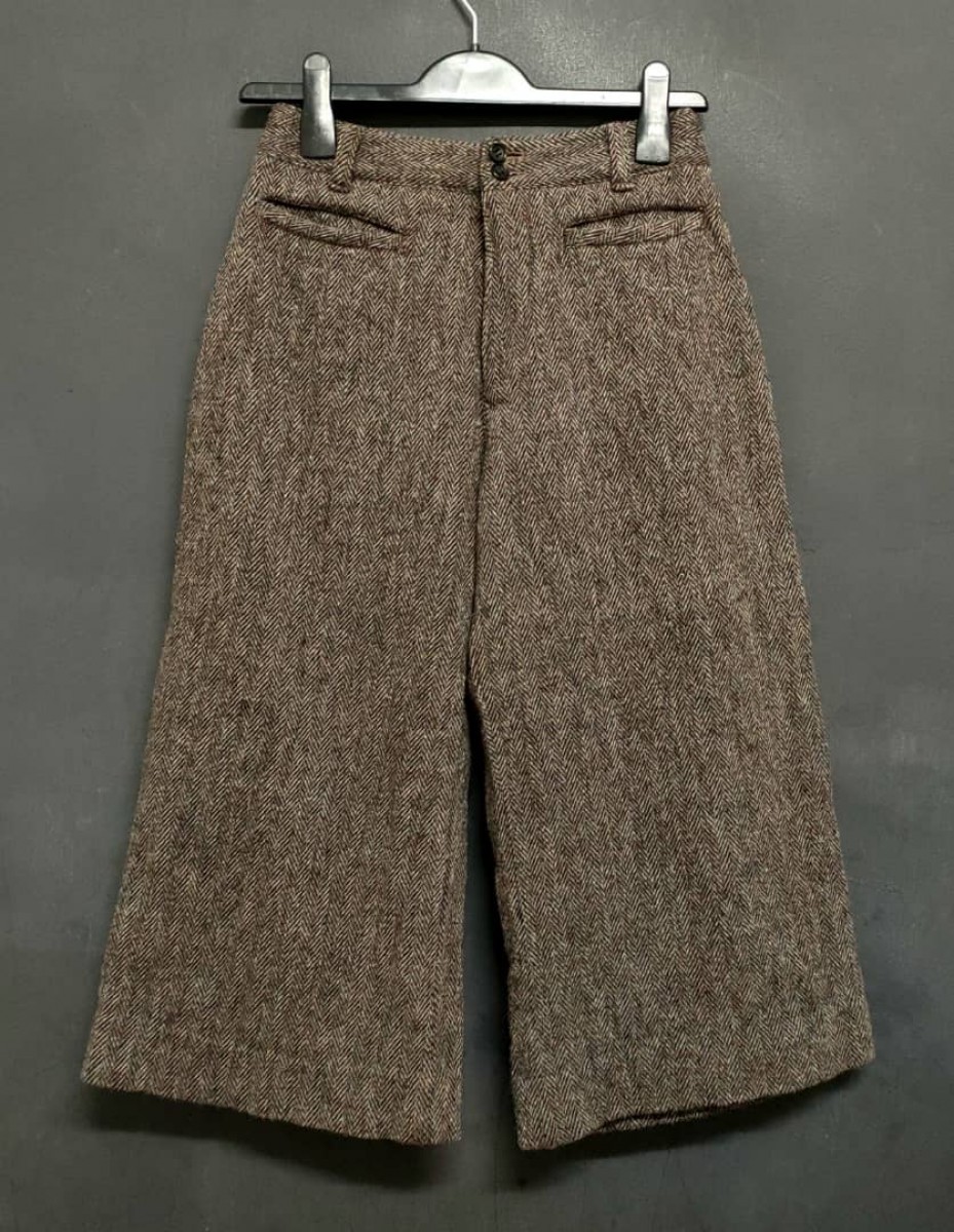 Cashmere & Wool - Nice Claup Wool Wide Leg Cropped Pant - 1