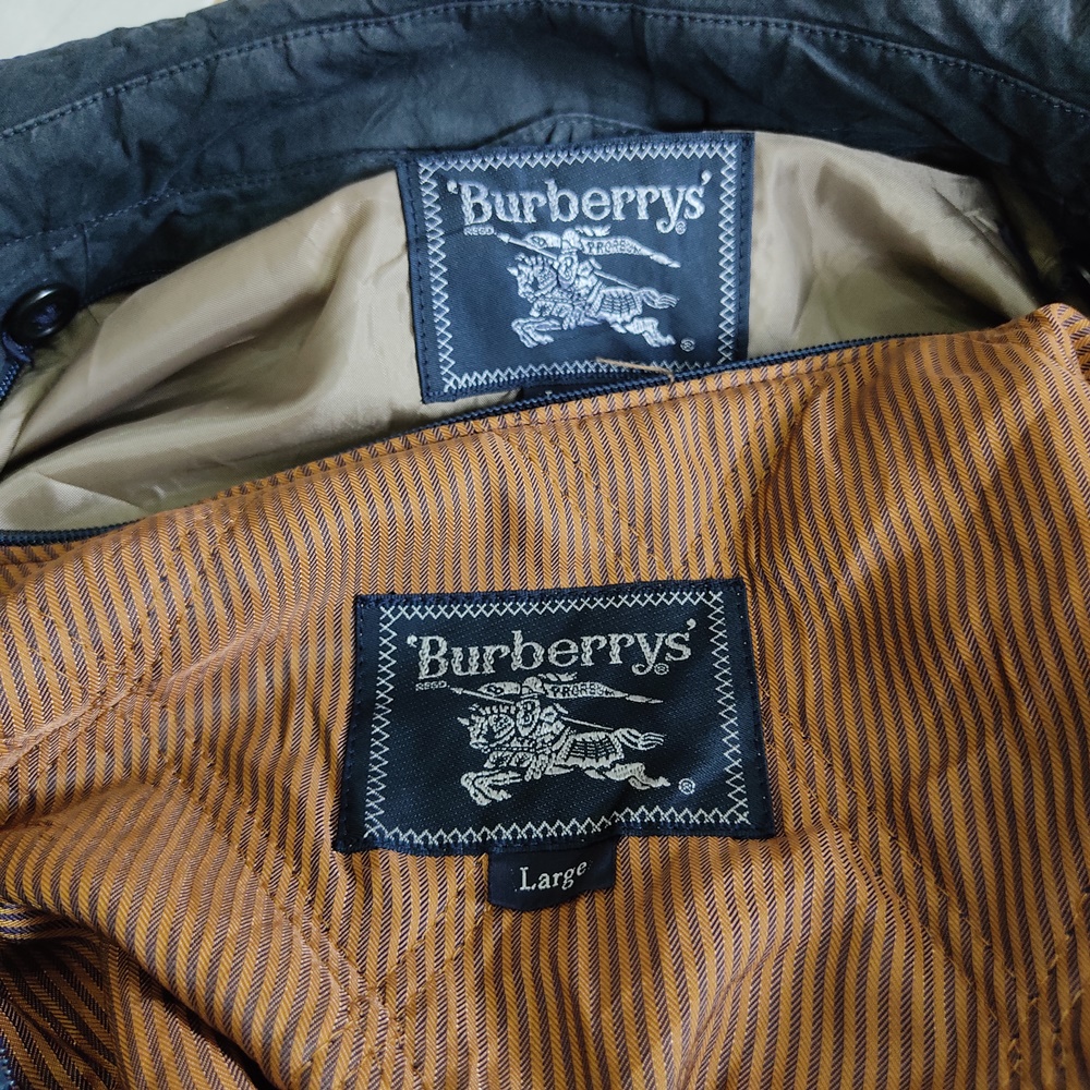 2 Layer Burberrys 90s Vintage Nova Bomber Warm Jacket Coat - 7