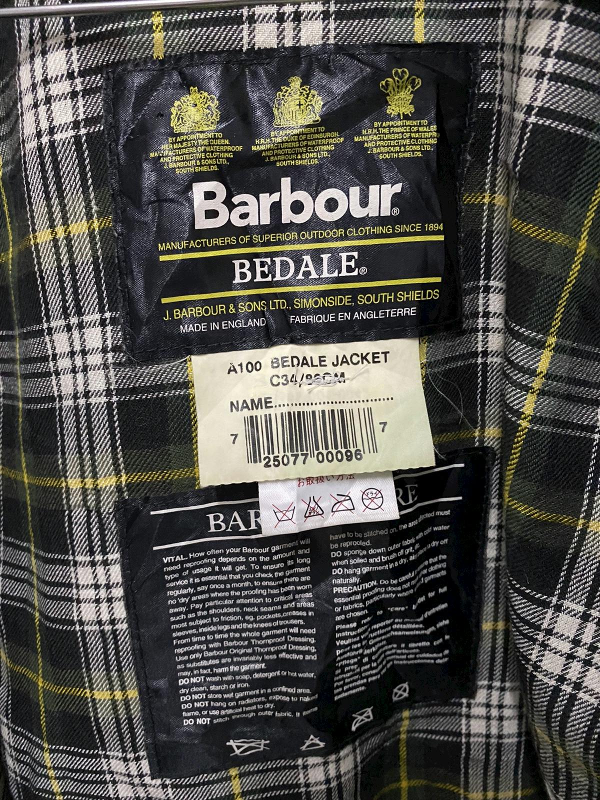 Barbour Bedale A100 Wax Jacket Made in England - 9