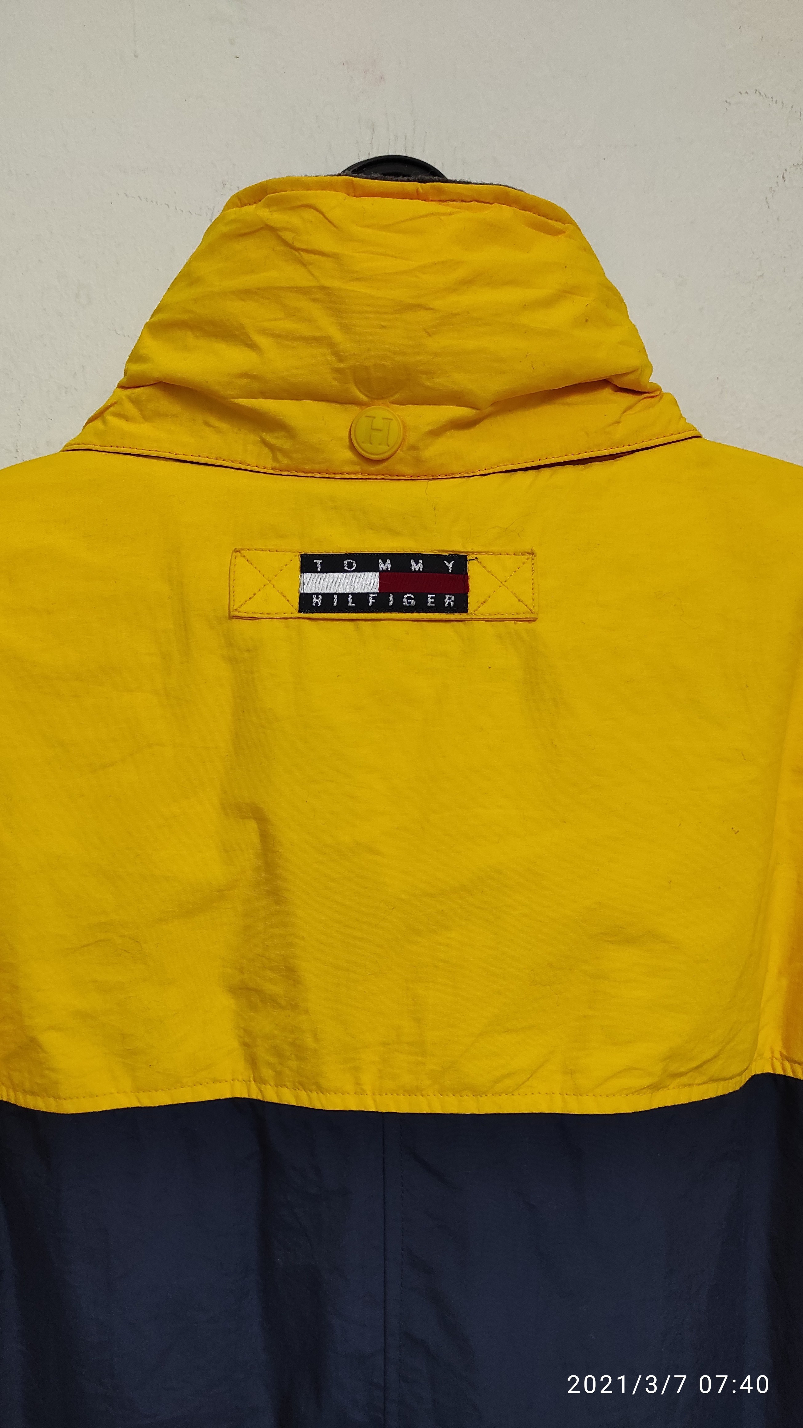 Tommy Hilfiger - Vintage 90's Tommy Hilfiger Duck Down Puffer Anorak hidden coat Jacket - 12