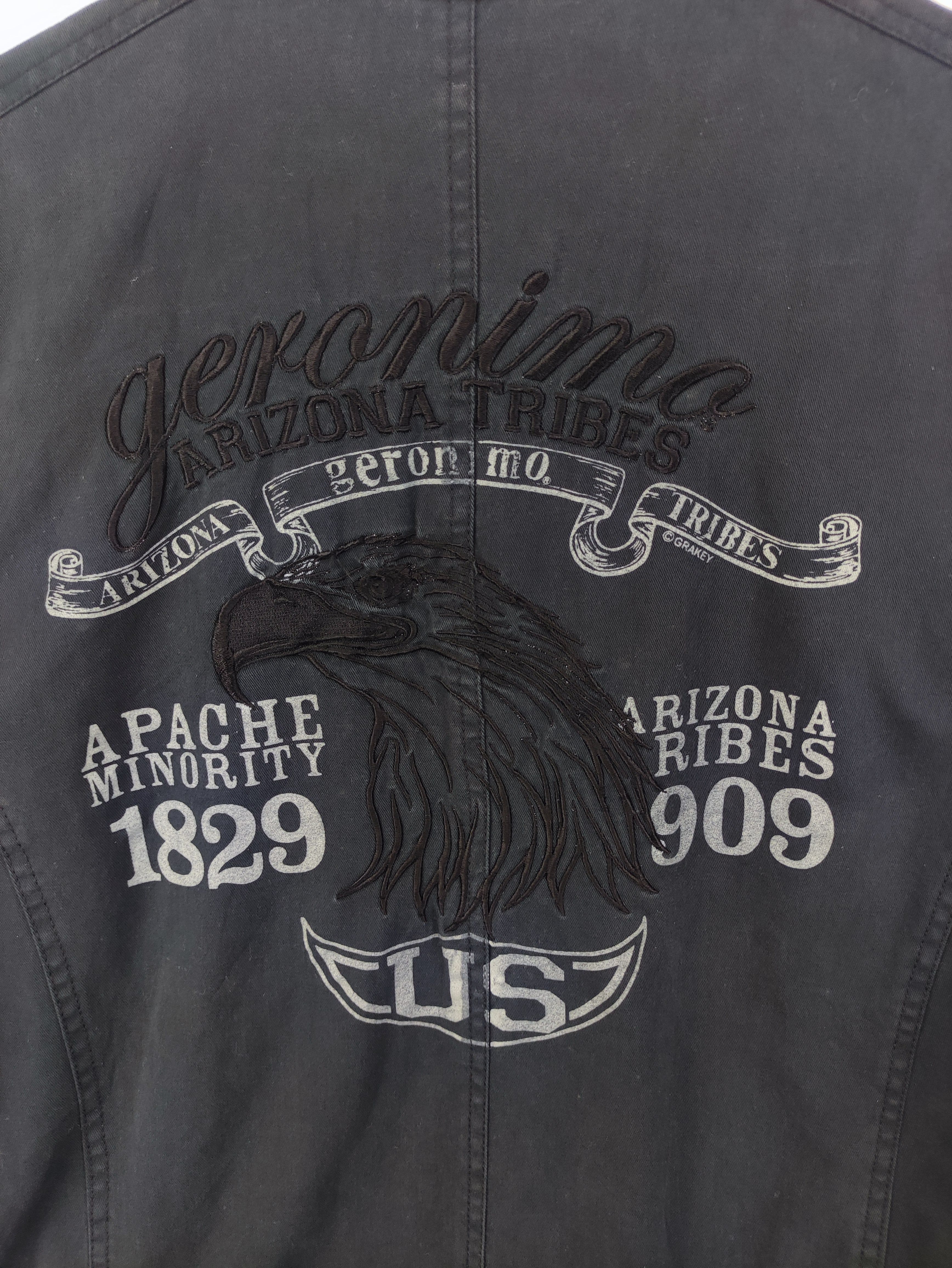 Vintage Geronimo Light Jacket Zipper With Hoodie - 12