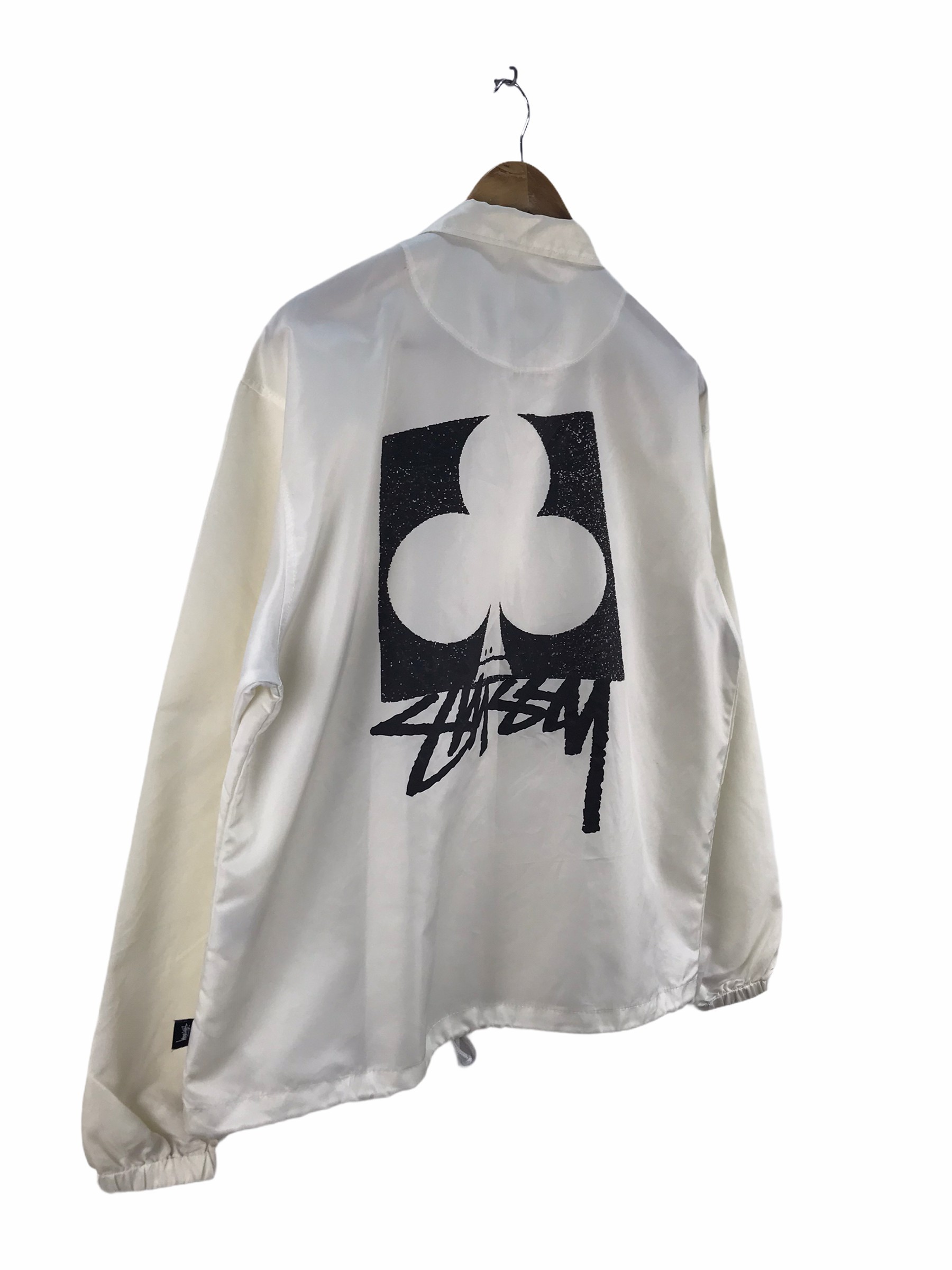 Stussy Club White Windbreaker Jacket - 6
