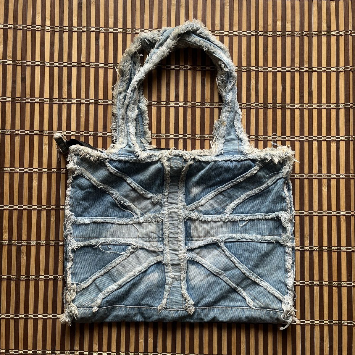 Distressed Denim - Rare! Denim Blue Custom 'Birkin' Tote Bag - 6