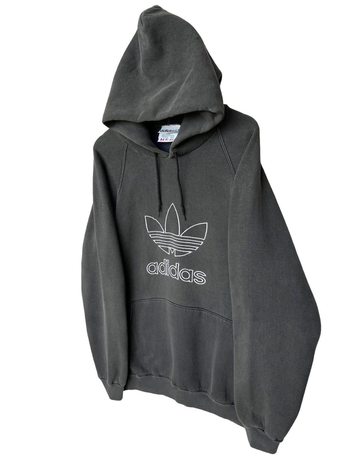 Vintage 90s Adidas Sunfaded Baggy Boxy Sunfaded Hoodie - 2