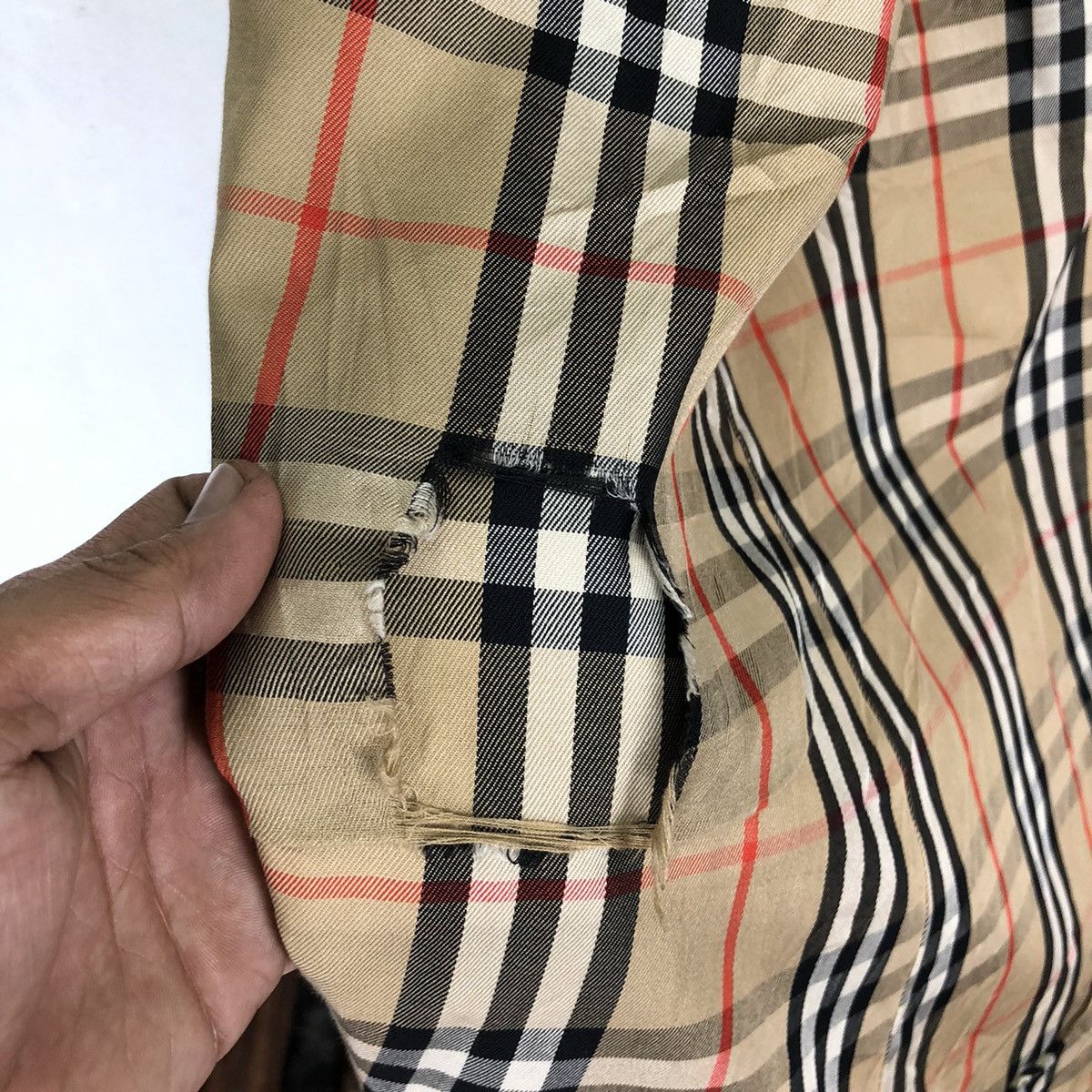 💥VINTAGE BURBERRY NOVA CHECK TRENCH COAT JACKET - 8