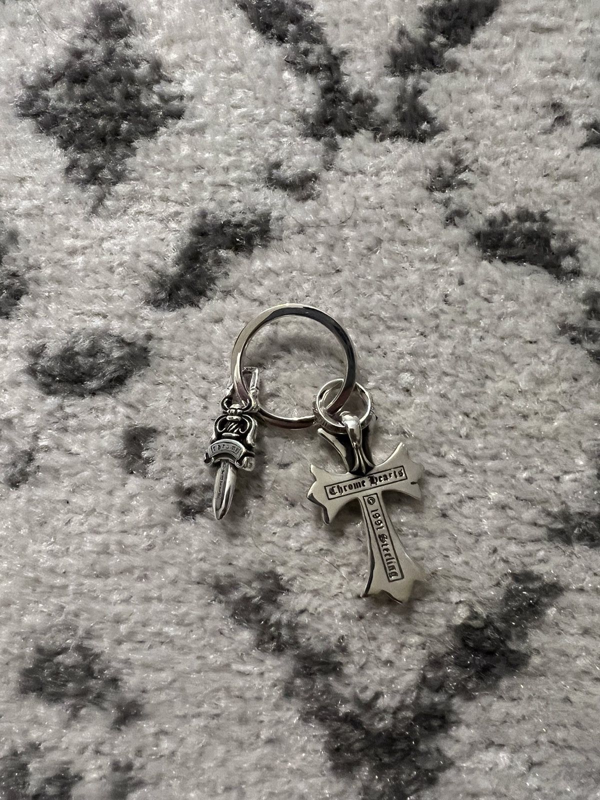 Cross dagger keychain key ring - 3