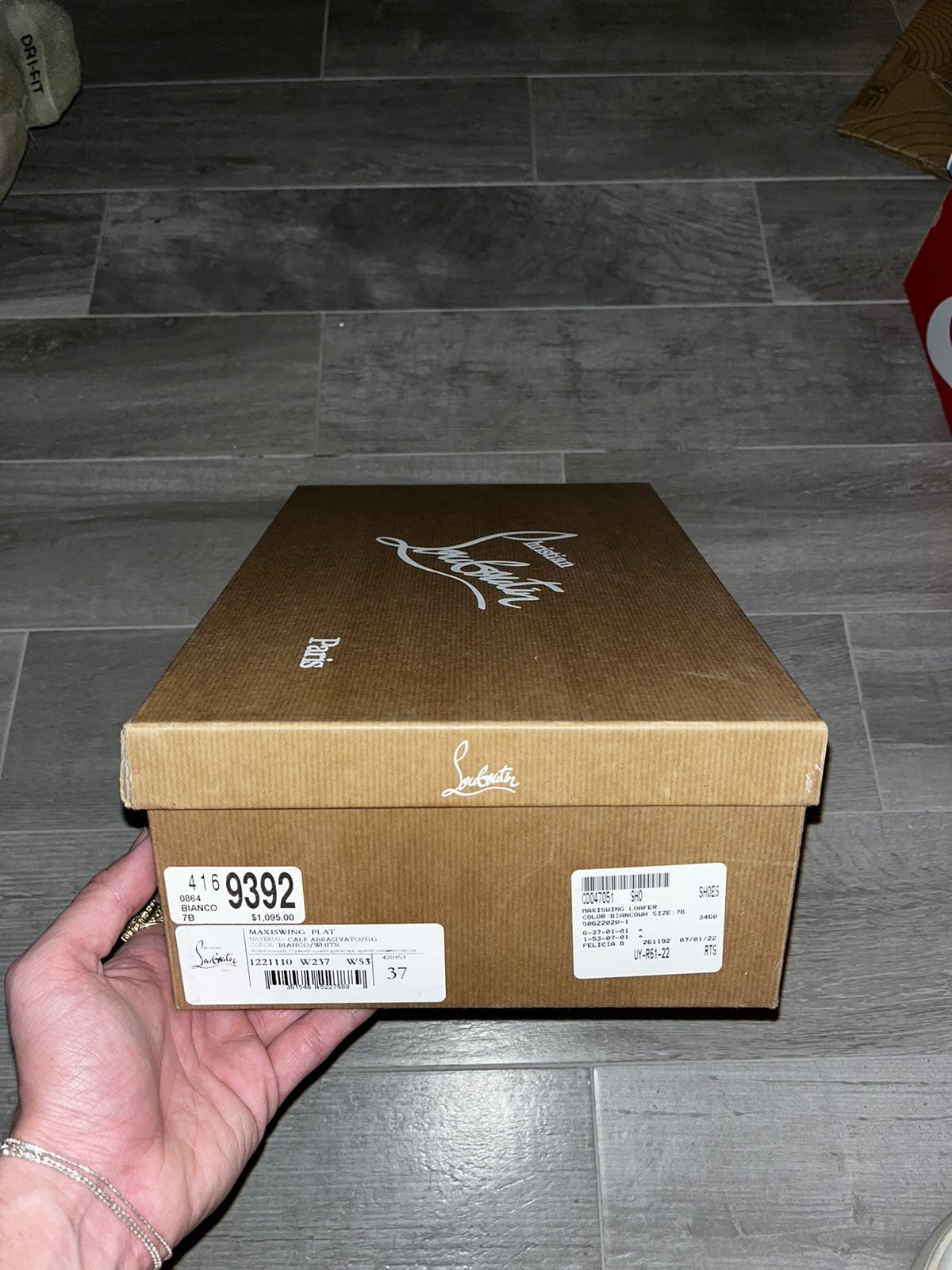 Louboutin White Lug Loafer Maxiswing Size 37 $1,095 retail - 7