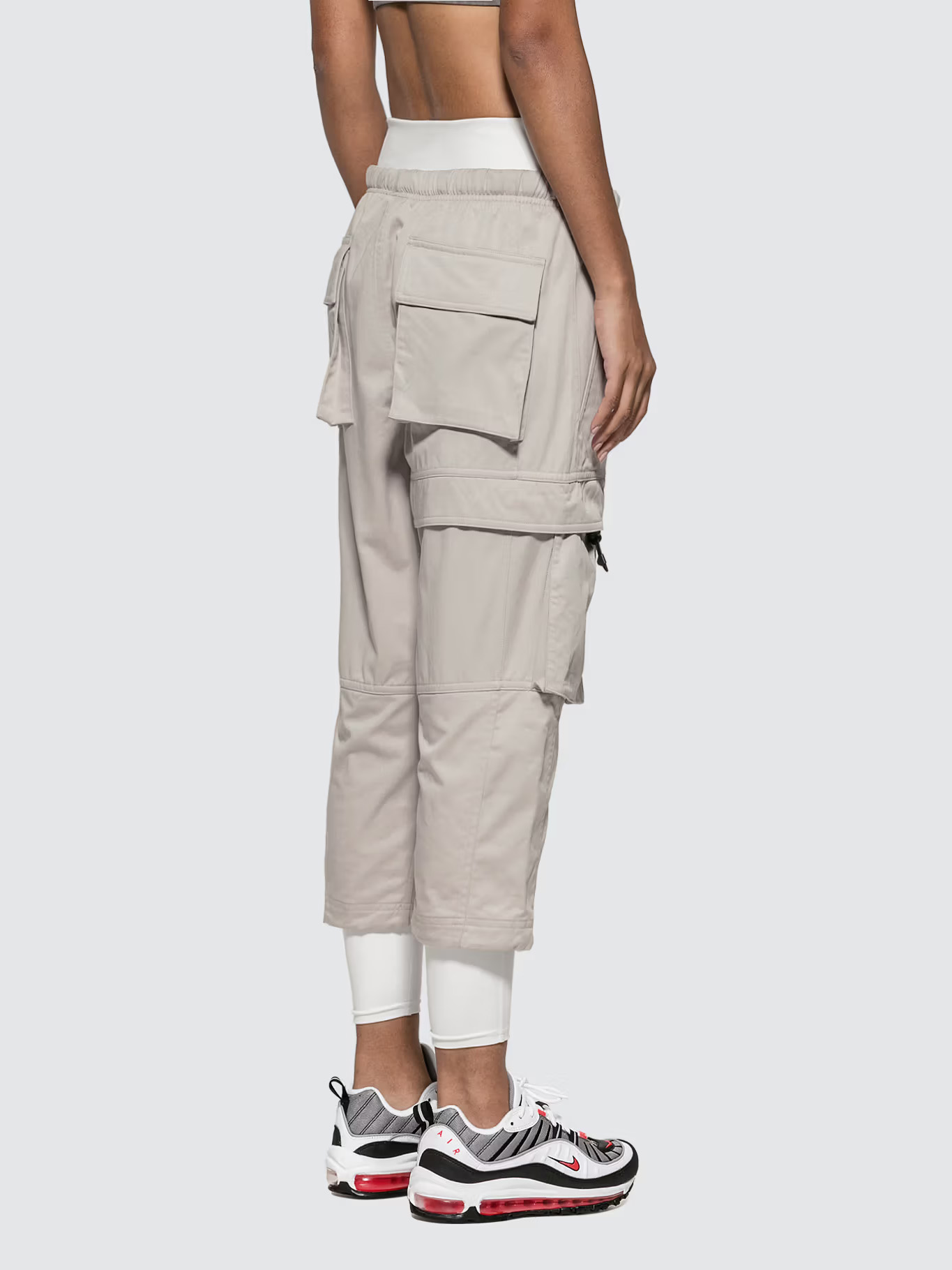 Multiple Pockets Woven Cargo Mountain White Pants 'Moon Particle Summit White' BQ7302-286 - 5
