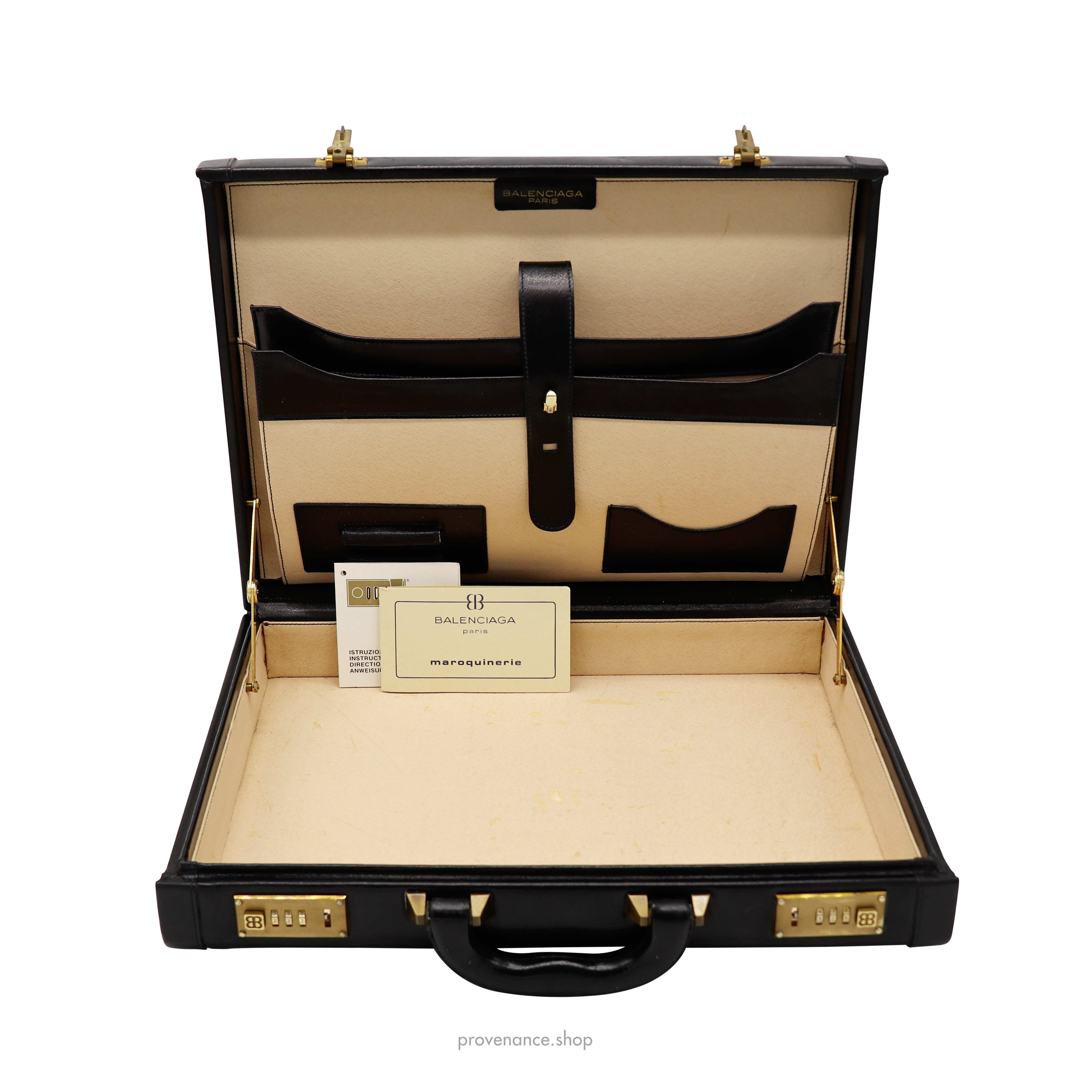 Balenciaga BB Briefcase - Black Leather - 8