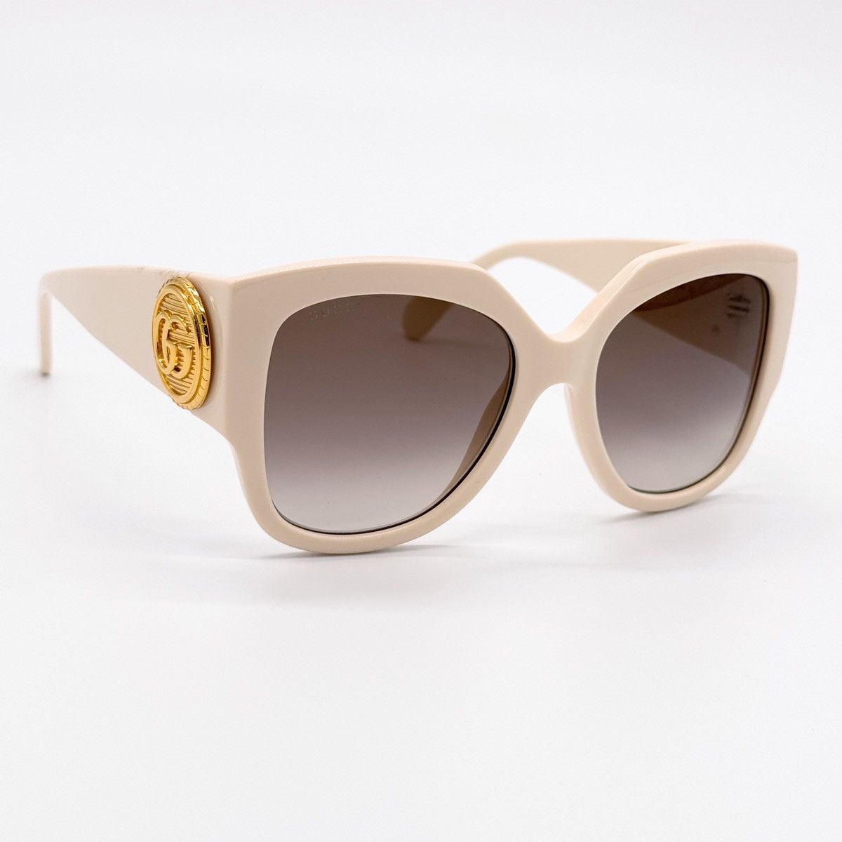 NEW GUCCI GG1407S 004 BEIGE BROWN OVERSIZED WOMEN SUNGLASSES - 6