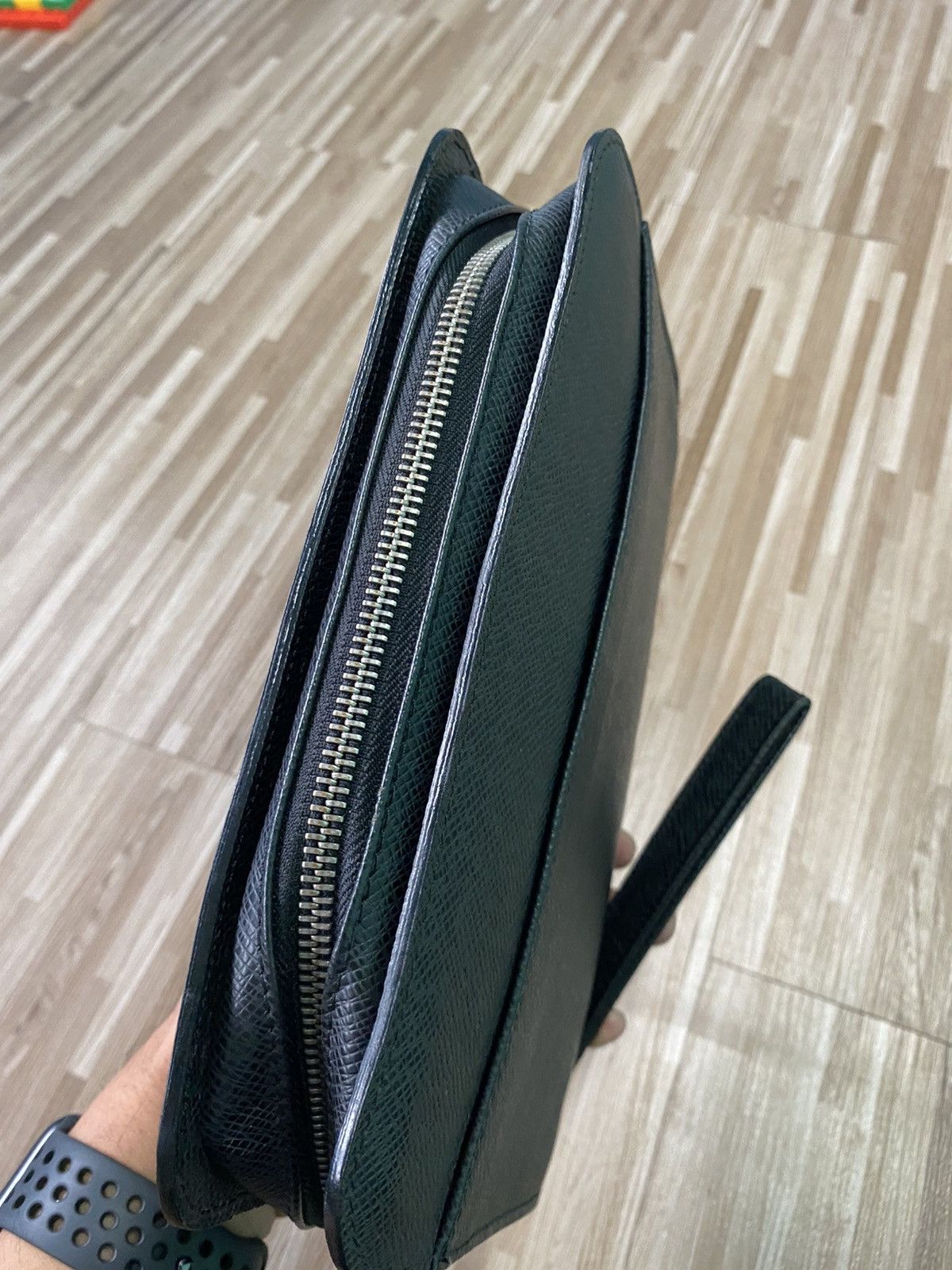 Authentic Louis Vuitton Black Taiga Clutch - 17