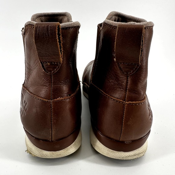 Kuru Luna Chelsea Boots Ankle Pull On Round Toe Leather Walnut Brown US 9.5M - 6
