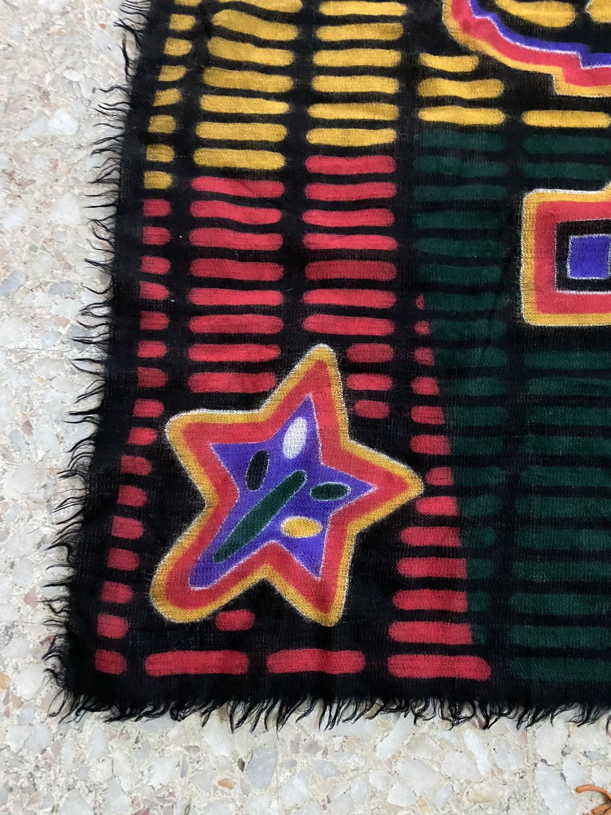 Vintage 80’s Issey Miyake Textile Art Square Scarf - 5