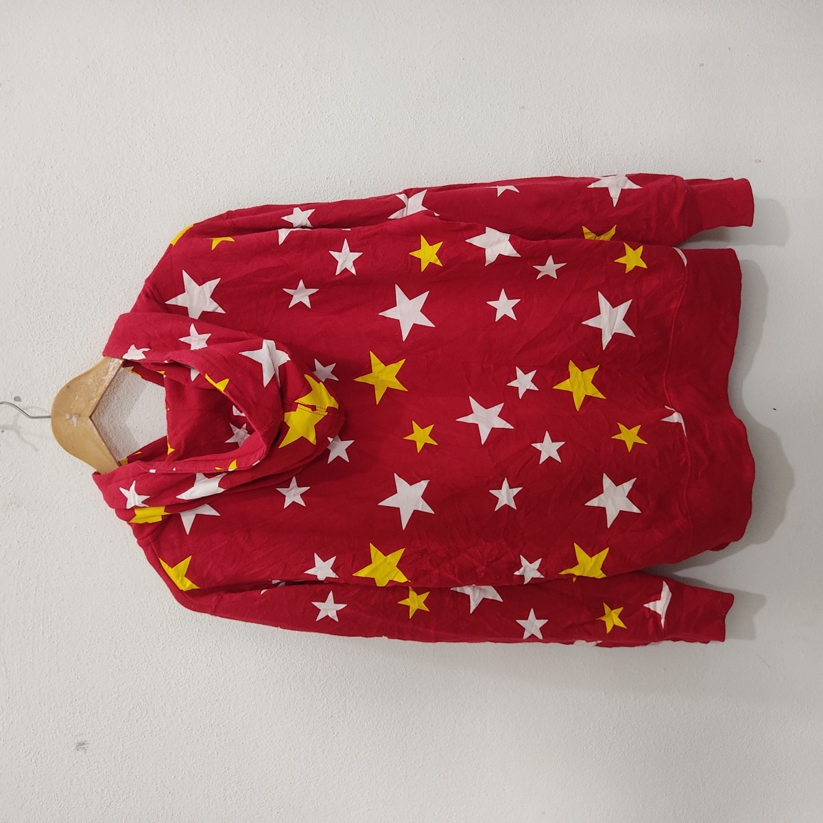 American Apparel - American Full Print Star Flag Red Hoodie - 2