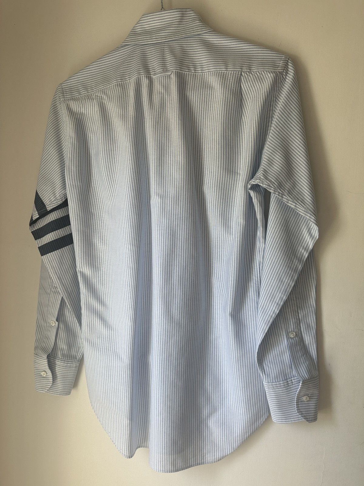 SS2017 Thom Browne Classic Blue 4 Bar Stripe Oxford Shirt - 5