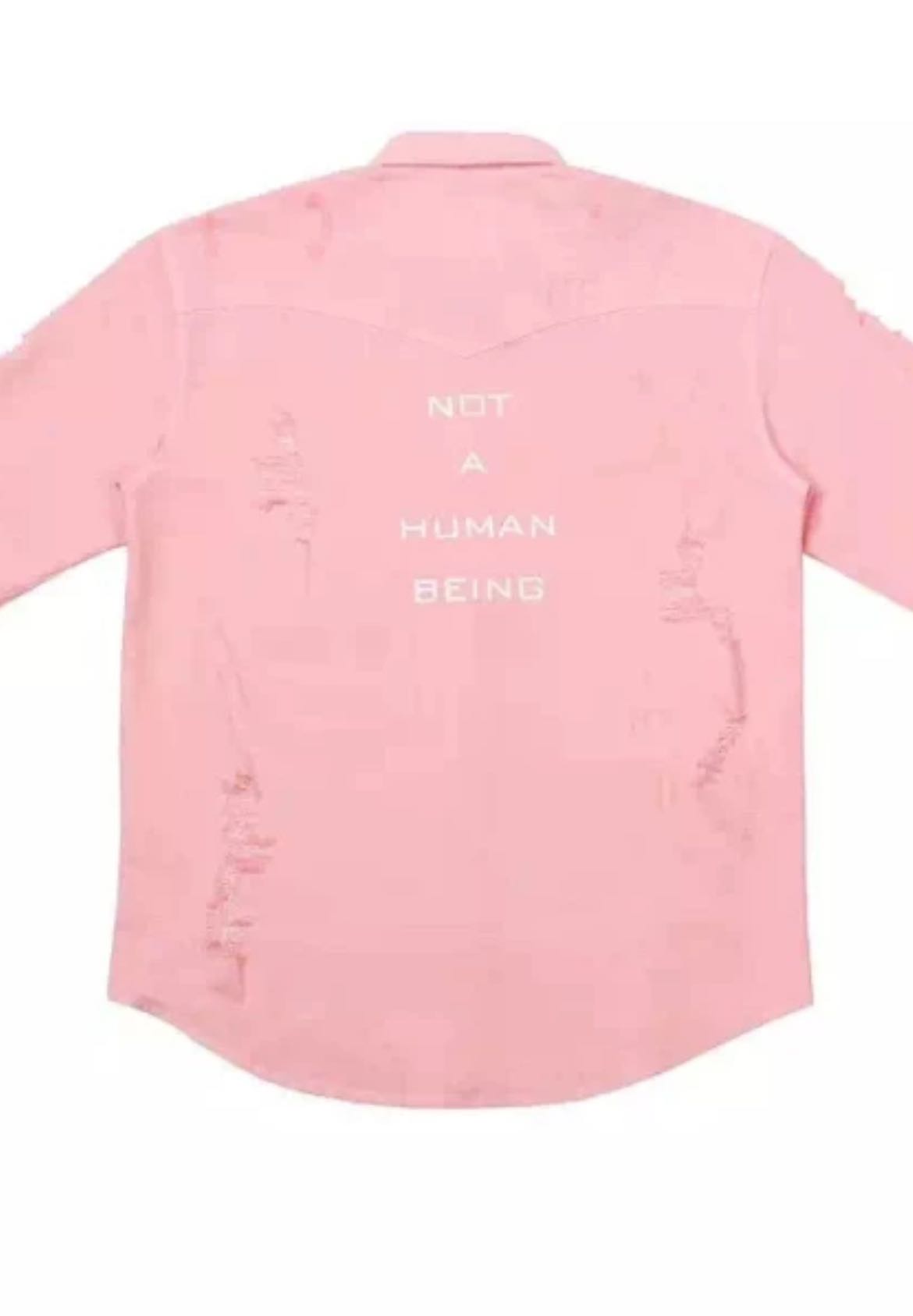 LA 15SS "MARSHMALLOW" Pink Distressed Shirt size M - 2