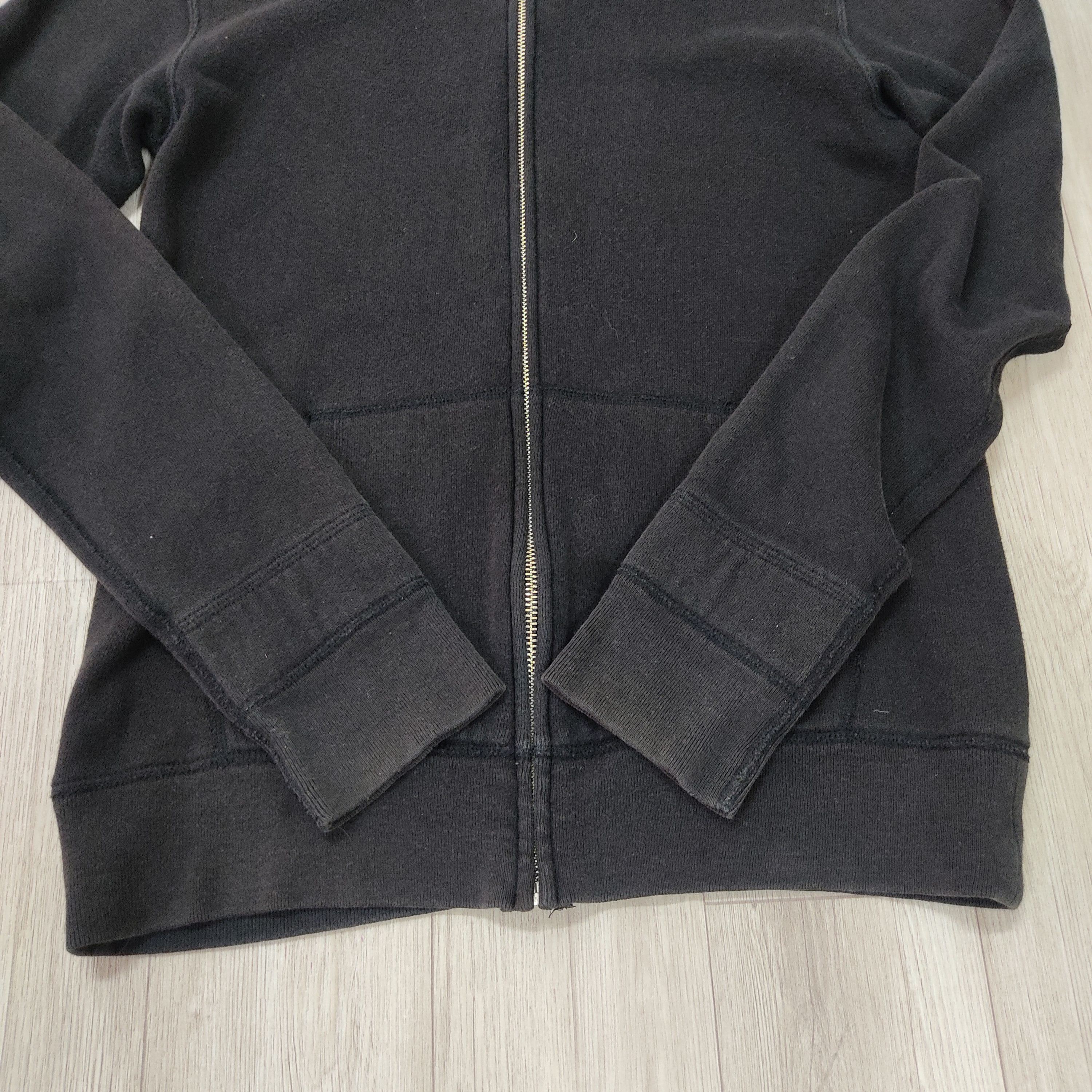 N. HOOLYWOOD Plain Black Zipper Hoodie Sweatshirt - 5