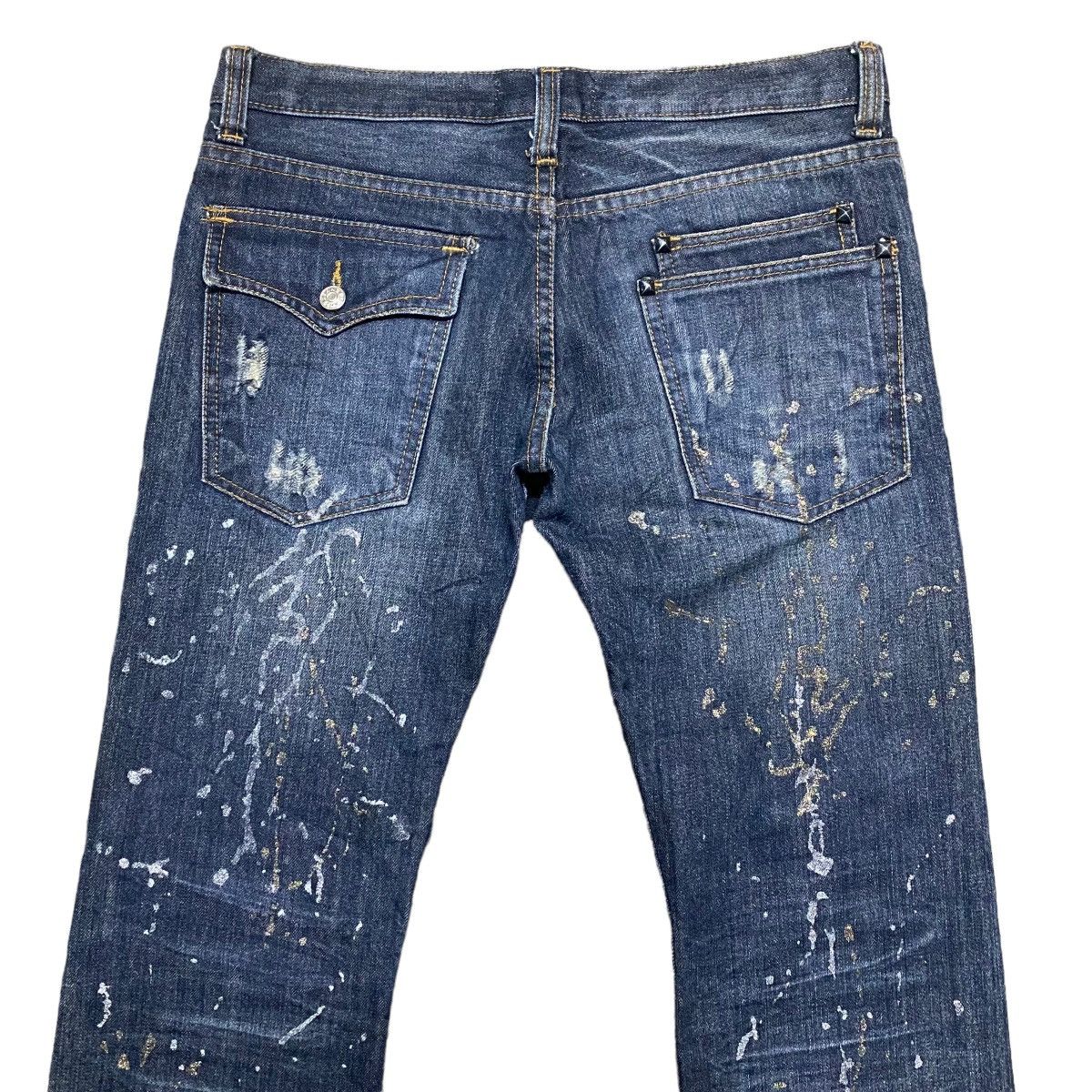 If Six Was Nine - Xfrm Thrashed Denim Flare Jeans Painter - 10