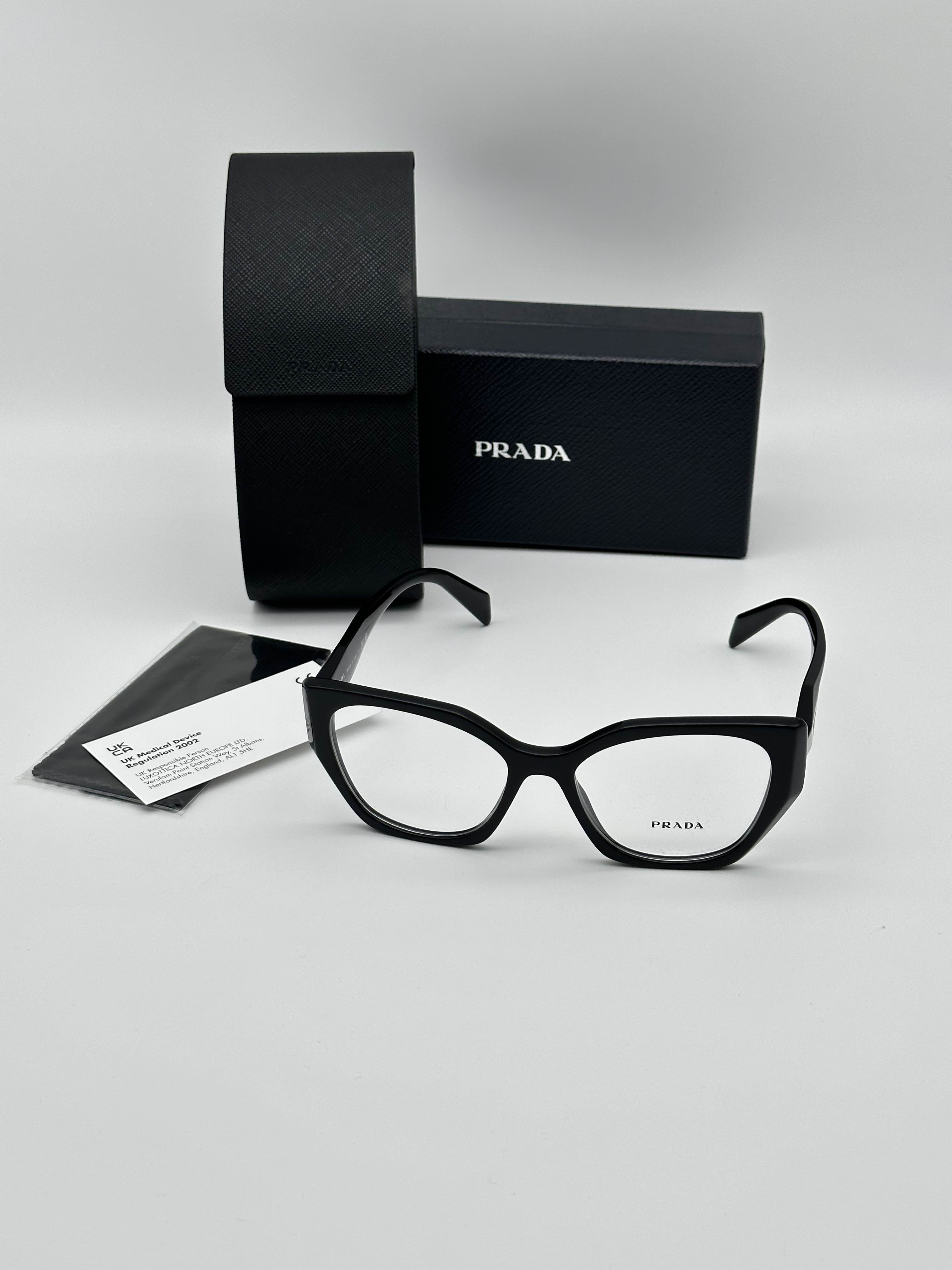 BRAND NEW PRADA PR18WV 1AB101 Black/Demo Lens Women Eyeglasses - 7