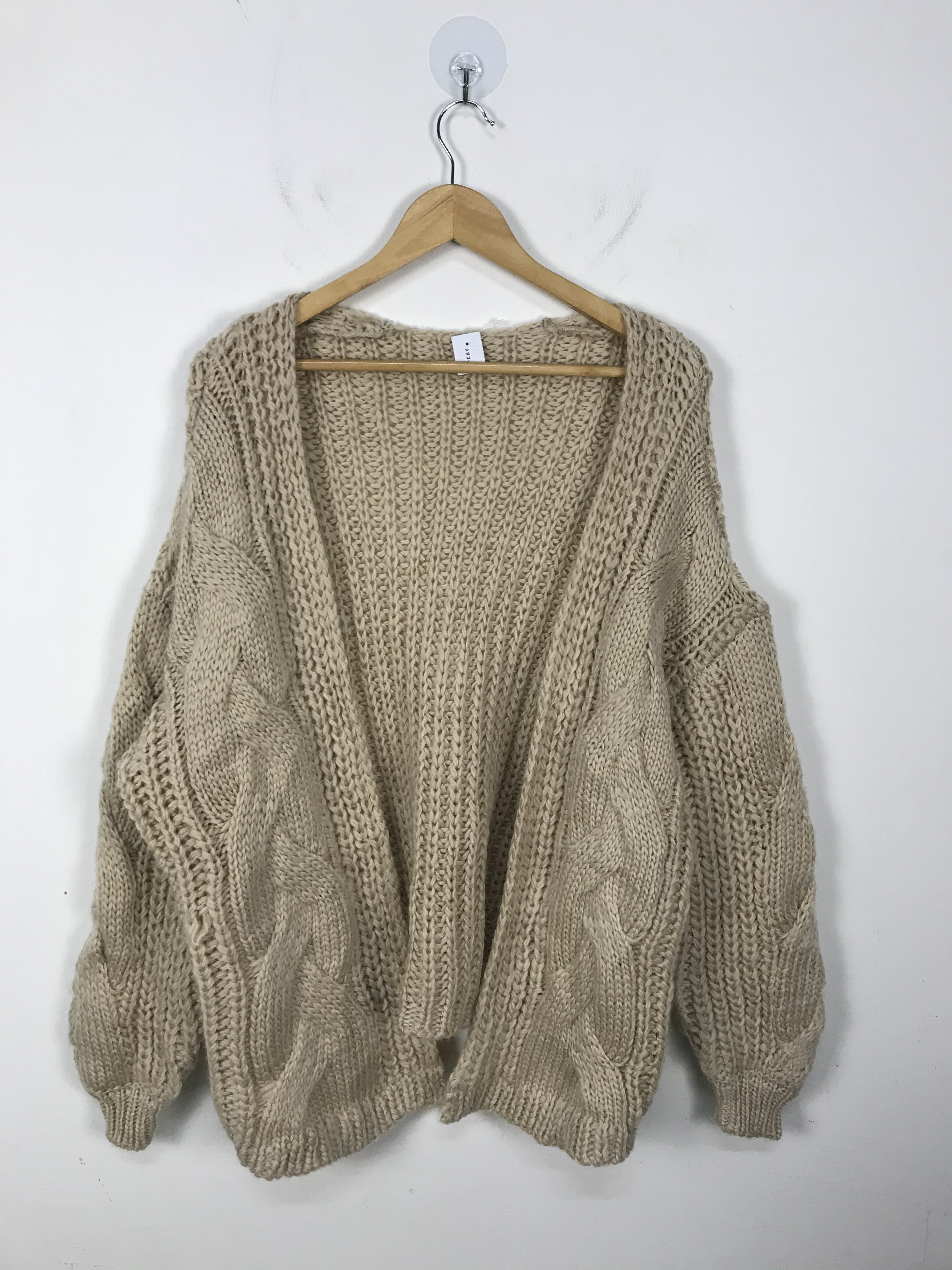 Coloured Cable Knit Sweater - Unbrand Giant Braid UnButton Cable Knit Cardigan #2834 - 1