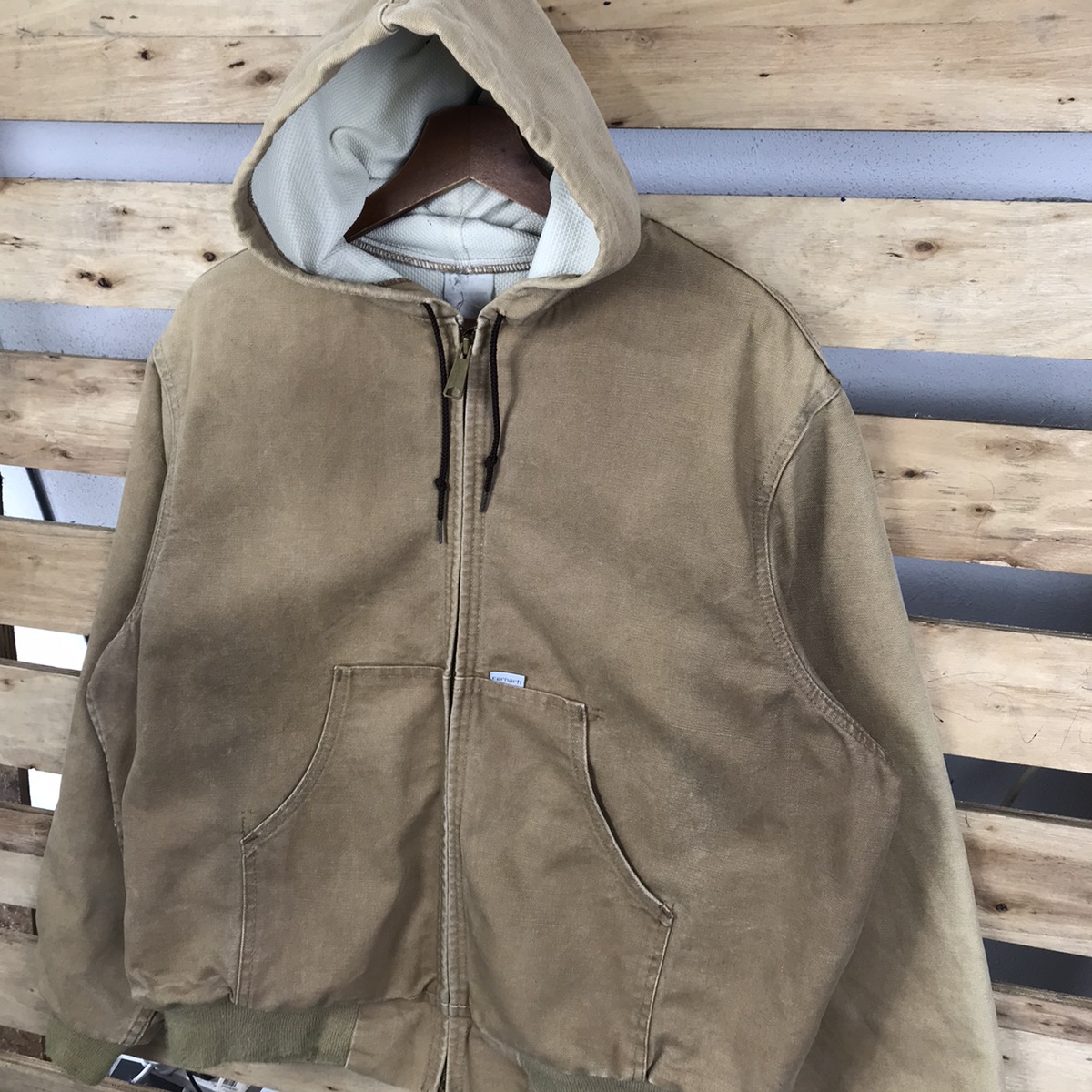 Vintage - Vintage Carhartt Hoodie Thermal Lined Duck Active Jacket - 4